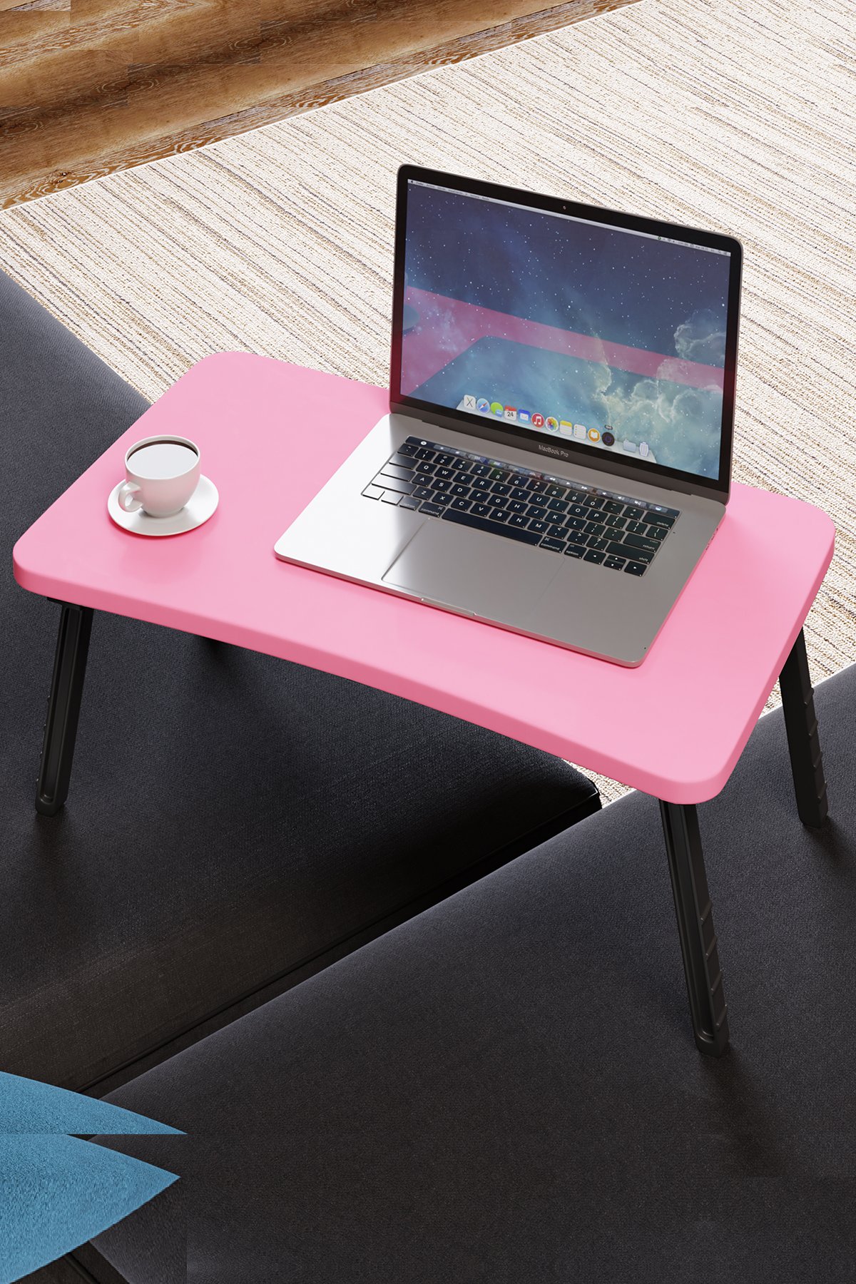 Katlanabilir Laptop Sehpası - Pembe