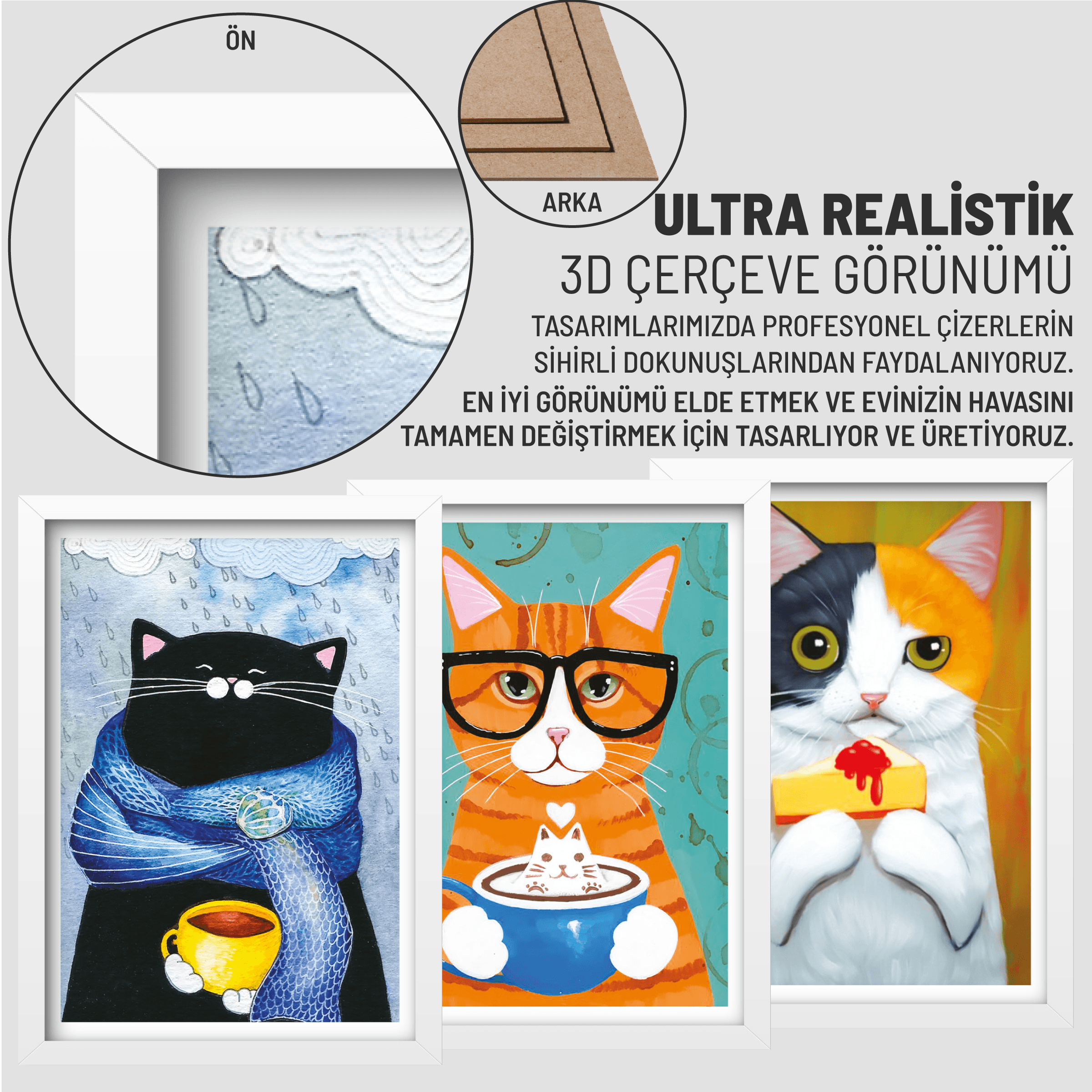 CAT COFFEE | MDF Tablo - Duvar Tablosu