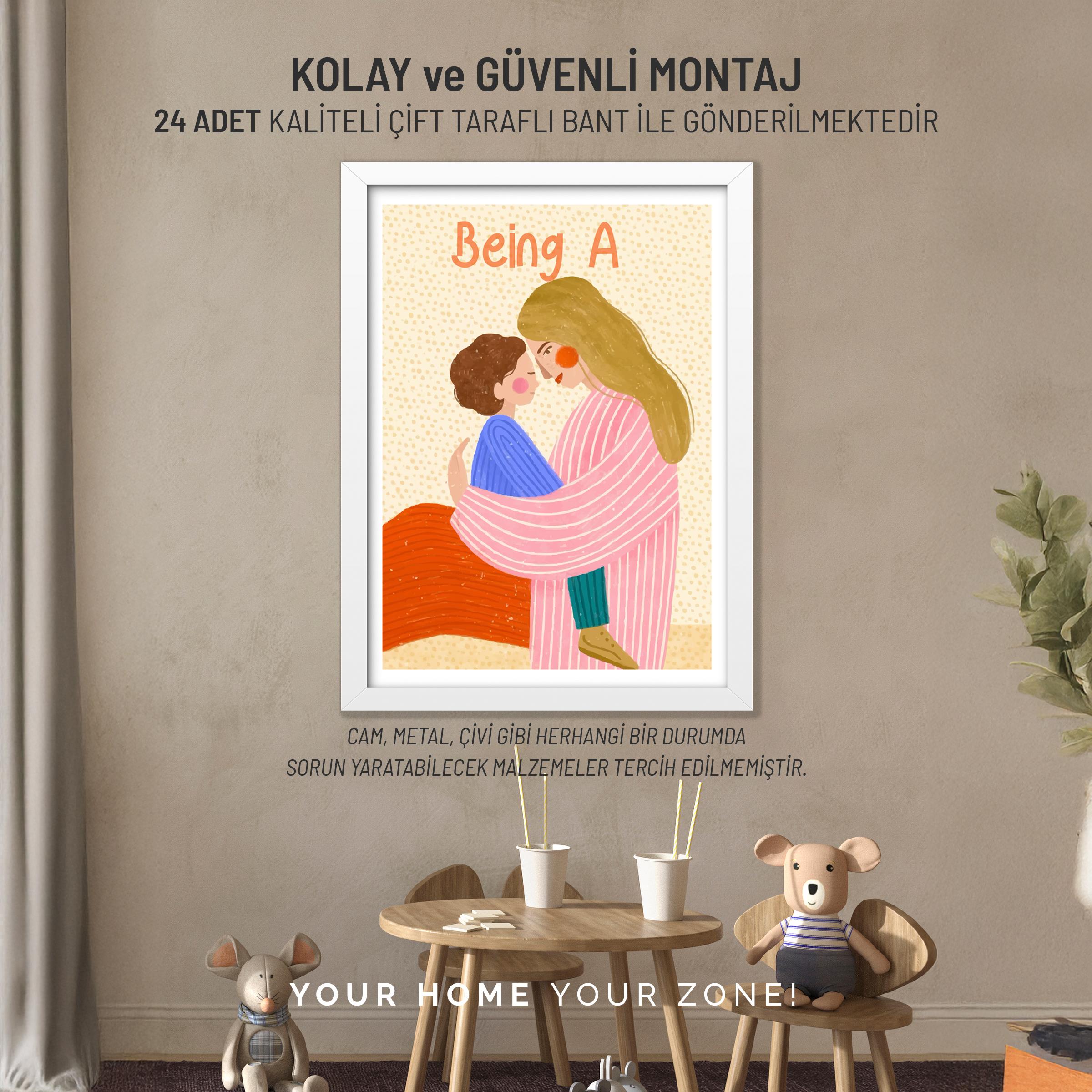 BE MOTHER | Dekoratif Tablo | Duvar Tablosu