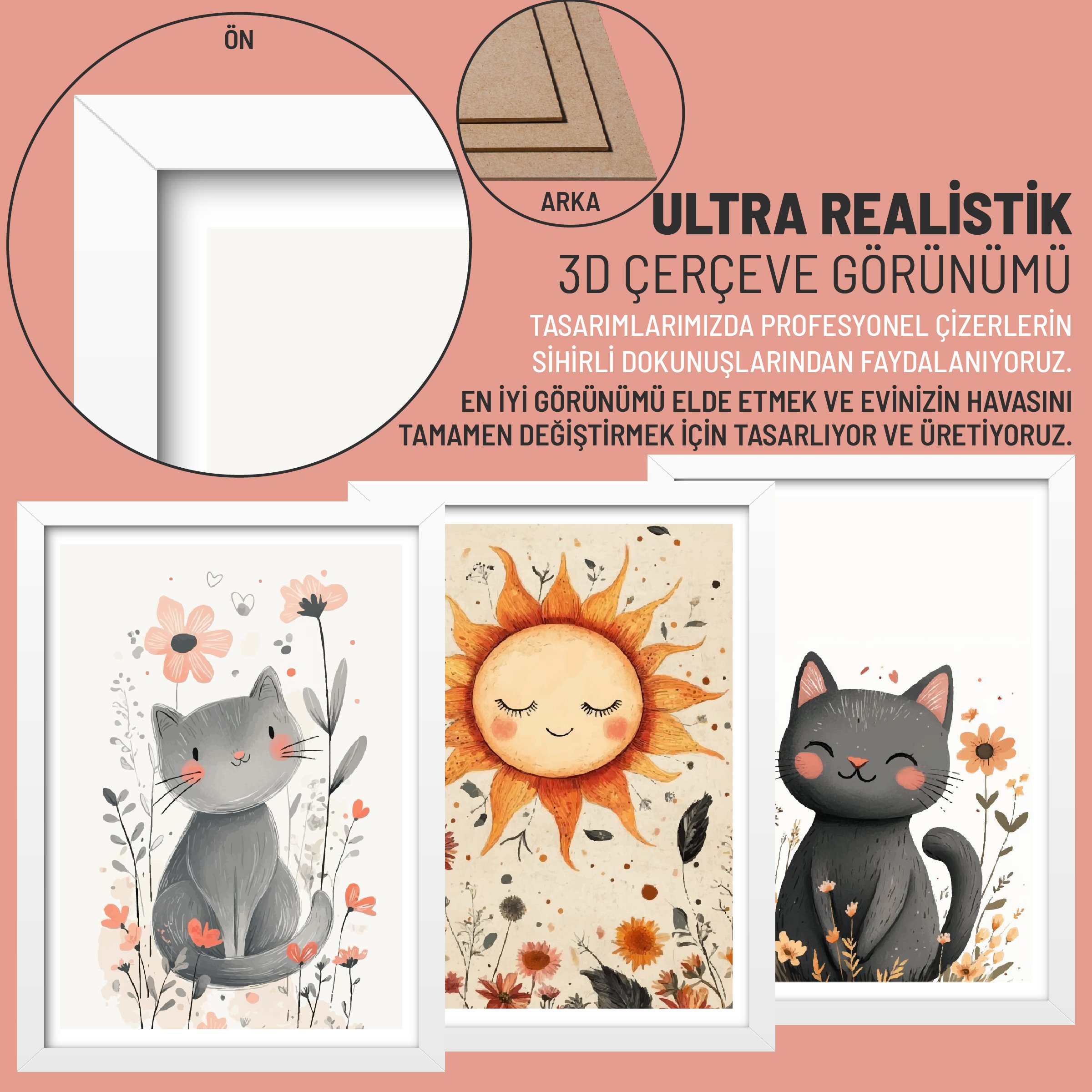 BLOOMİNG PAWS | MDF Tablo - Duvar Tablosu