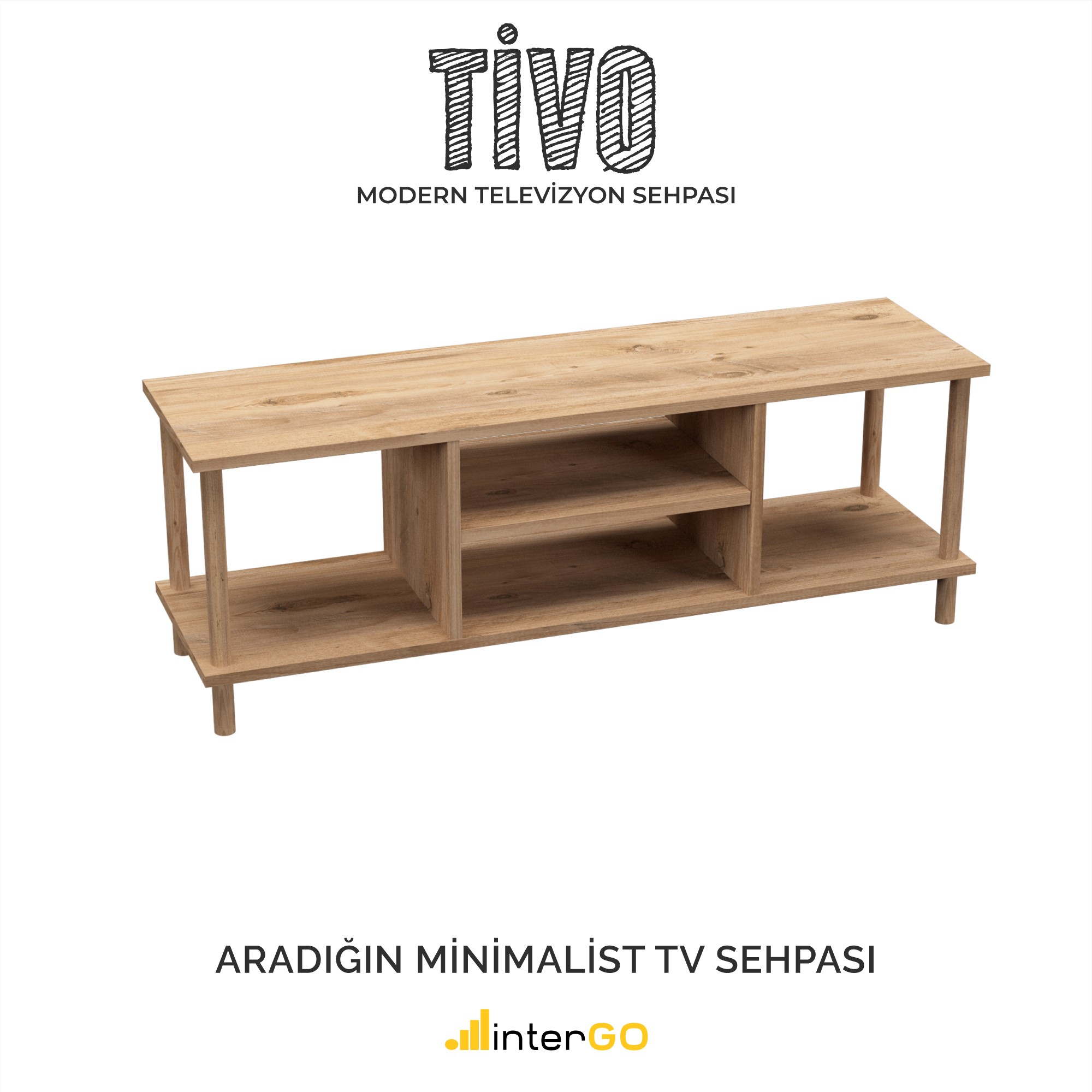 TİVO | Modern Televizyon Sehpası | Raflı