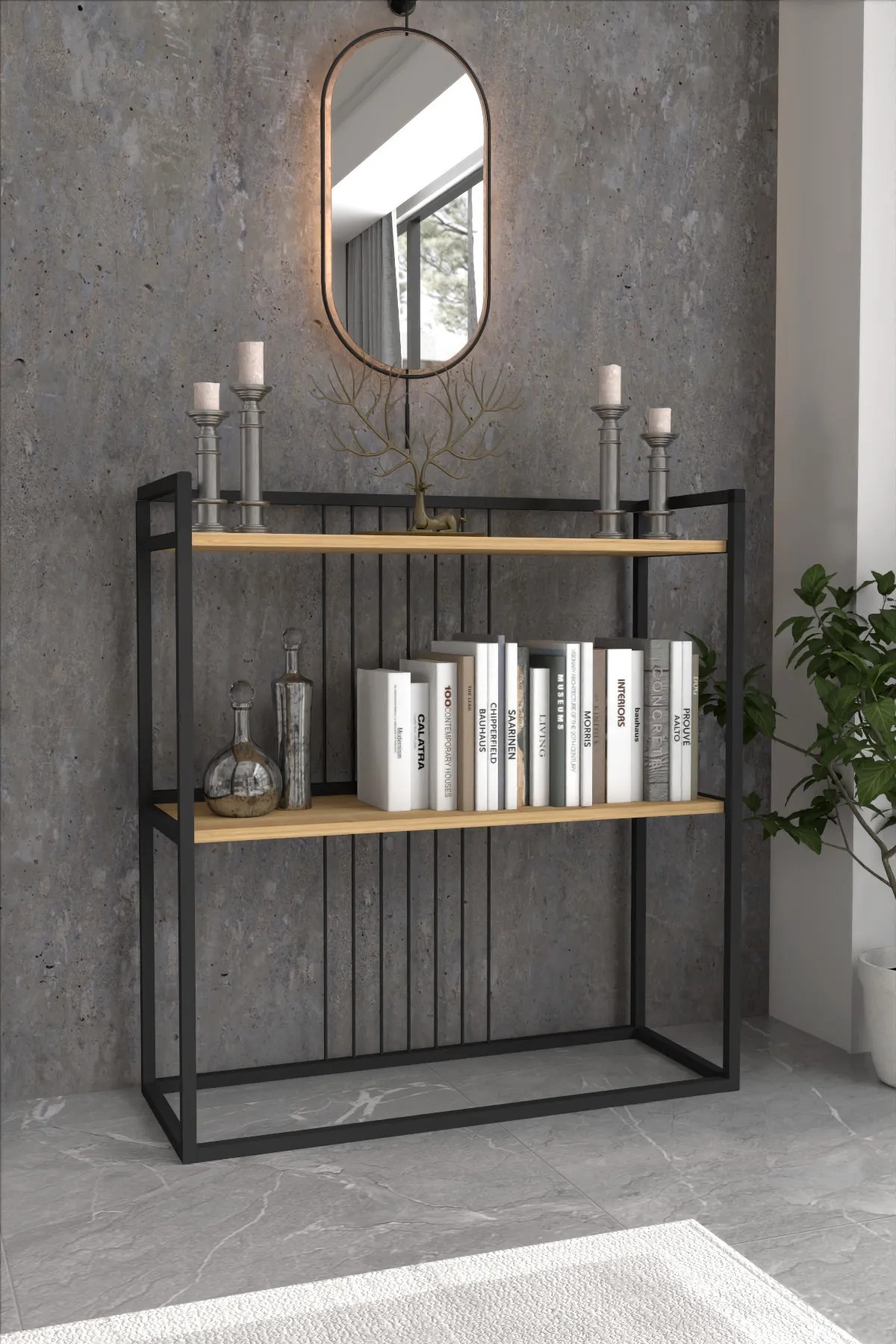 DRESA | 2 Raflı Metal Dresuar | Salon Düzenleyici | Konsol