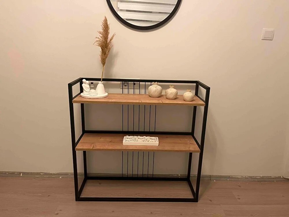 DRESA | 2 Raflı Metal Dresuar | Salon Düzenleyici | Konsol