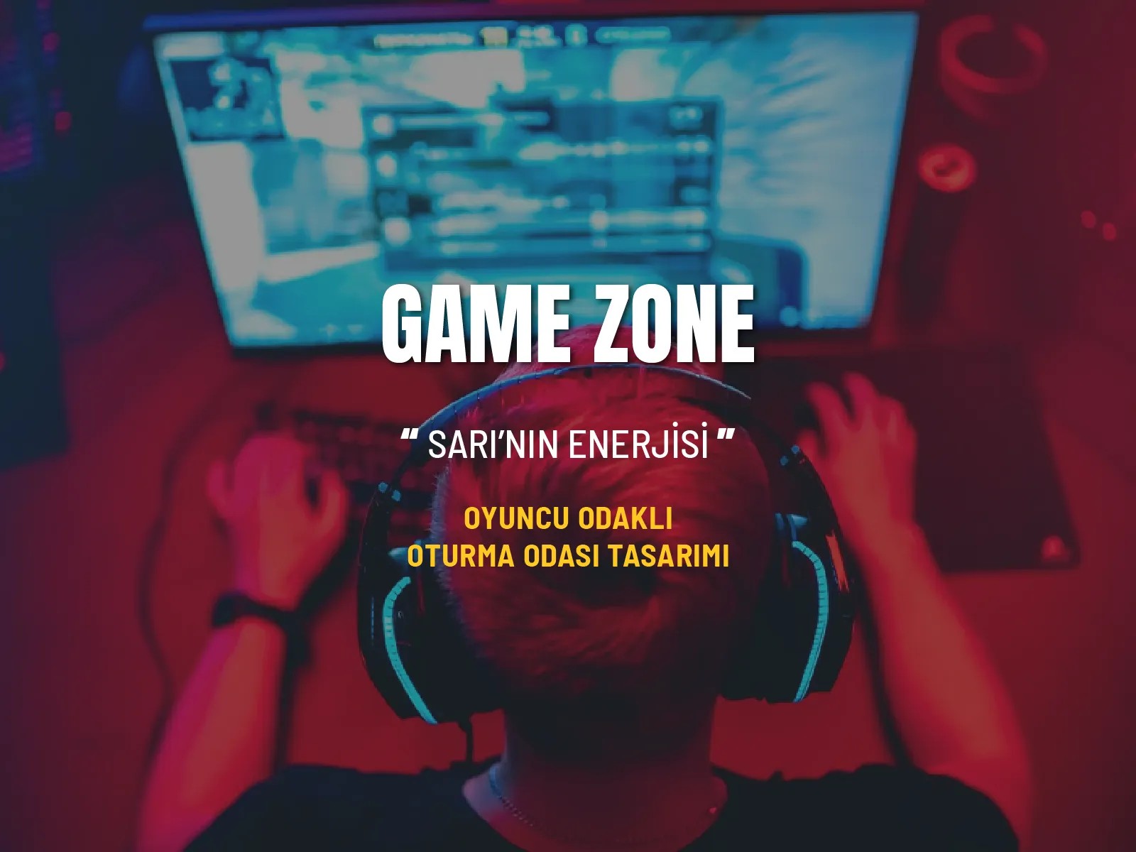 GAME ZONE Genç Odası Tasarımı | Oyuncu Odaklı Dekorasyon | Gamer Tasarım Genç Odası 3 Parça - Sarı'nın Enerjisi