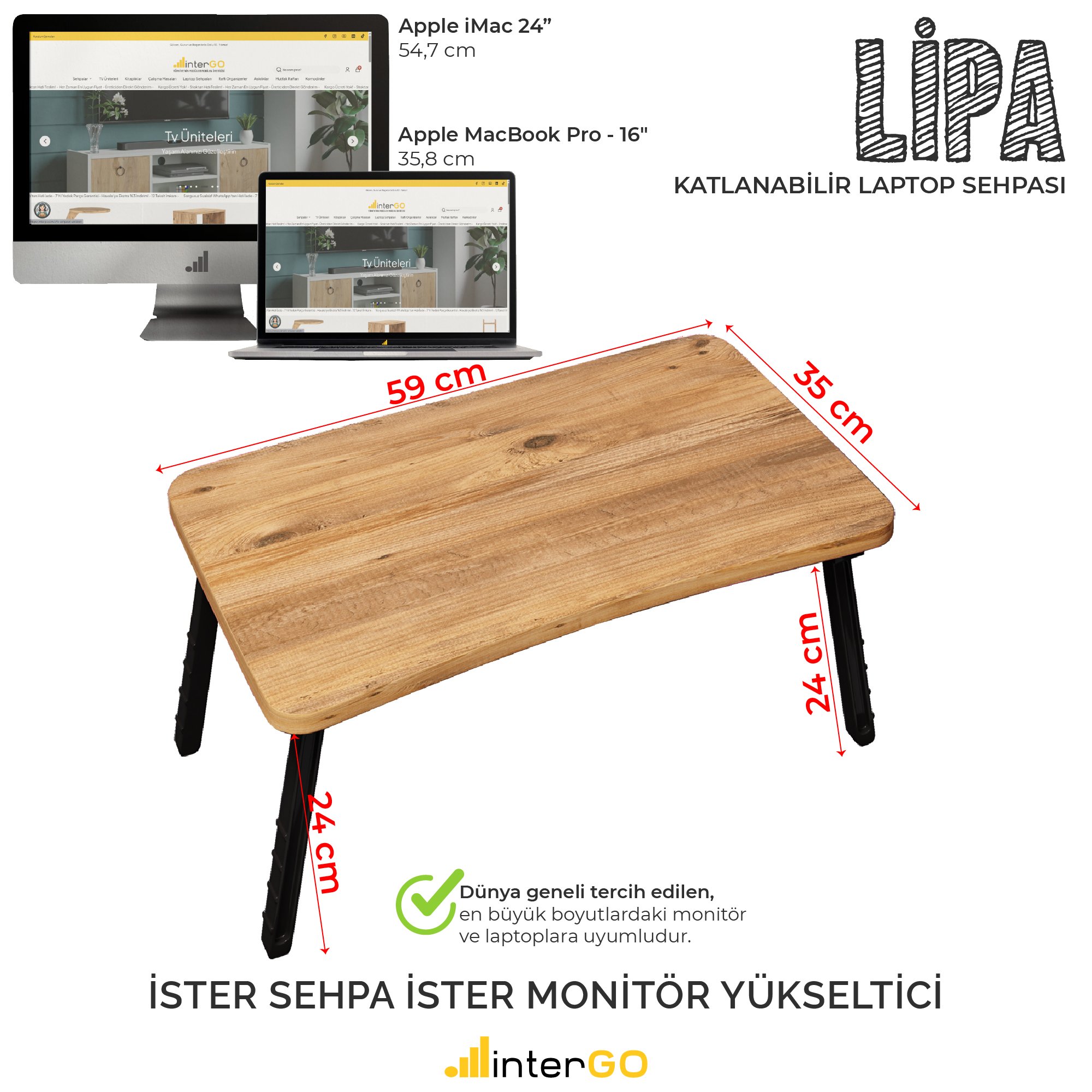 LİPA | Laptop Sehpası | Katlanabilir ve Pratik
