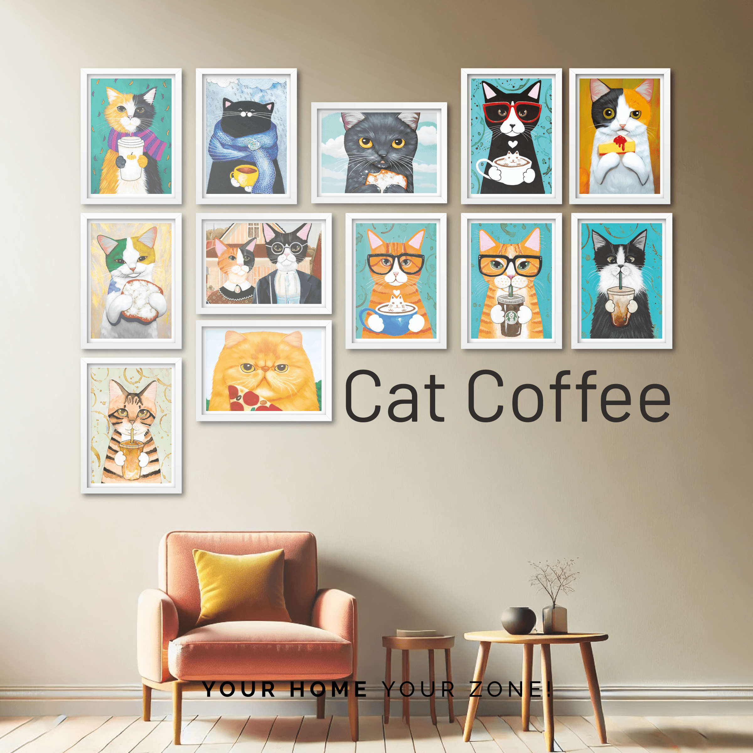 CAT COFFEE | MDF Tablo - Duvar Tablosu