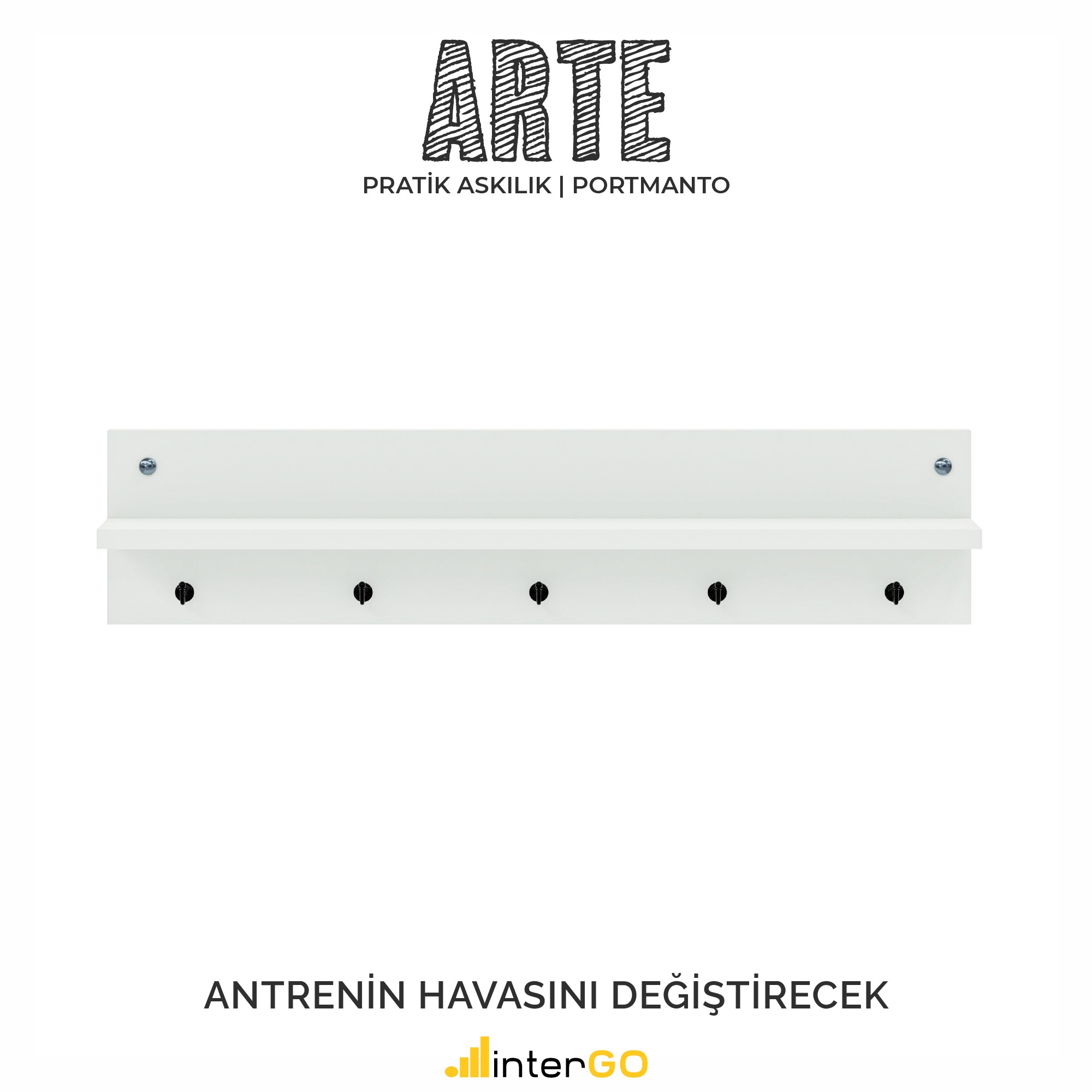 ARTE Modern Askılık | Antre Askılık | Vestiyer - Beyaz