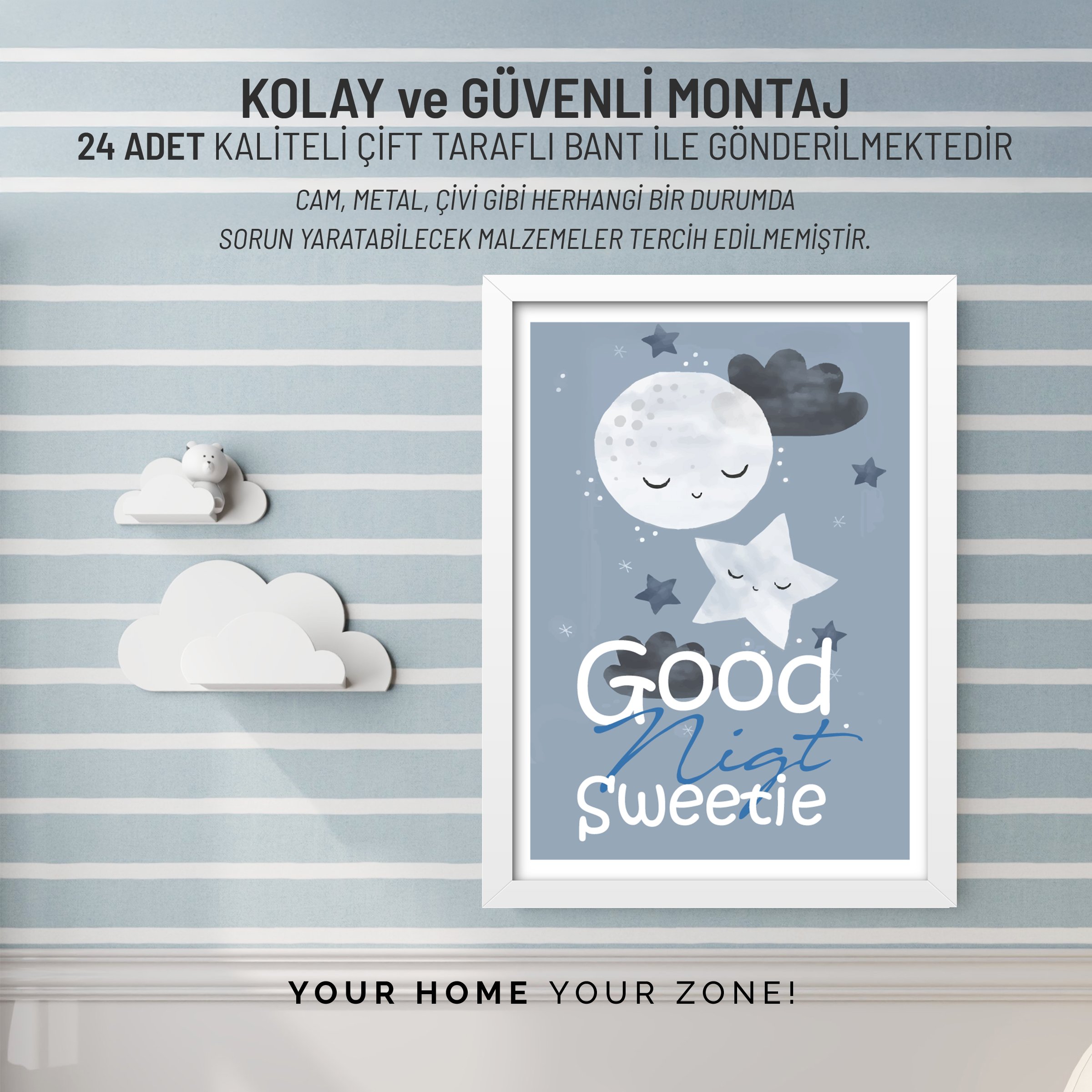 GOOD NİGHT | MDF Tablo - Duvar Tablosu