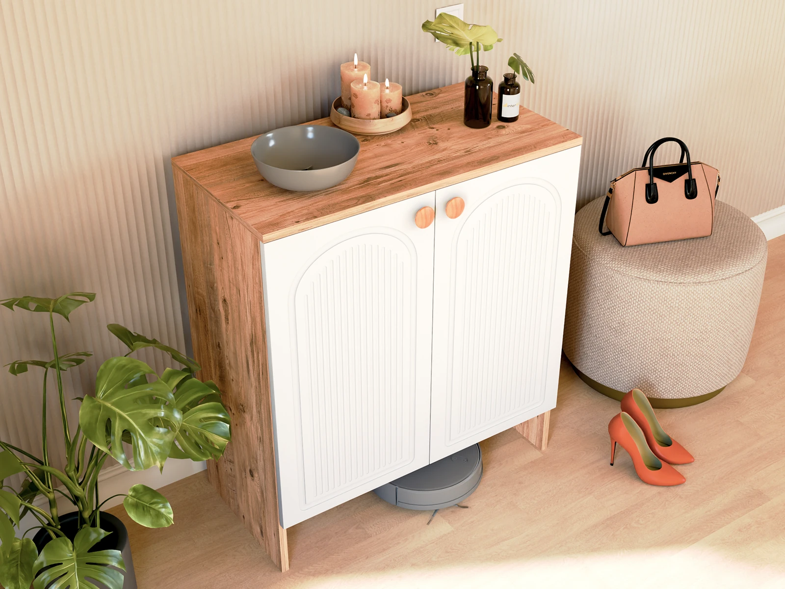 BOHA Bohem Dolap | MDF Çift Kapak | Ayakkabılık, Kiler Dolabı, Mutfak Dolabı