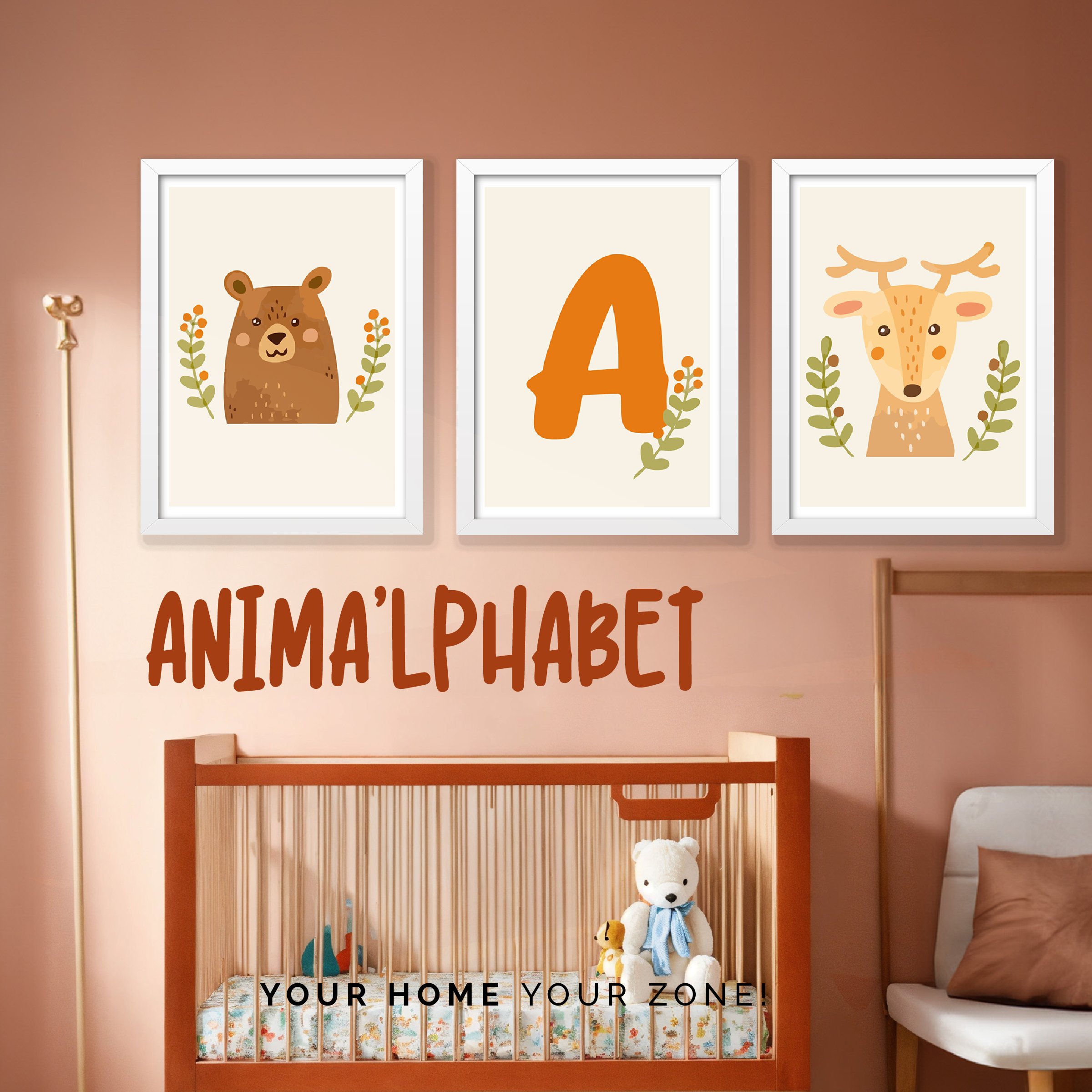 ANIMA'LPHABET | MDF Tablo | Duvar Tablosu