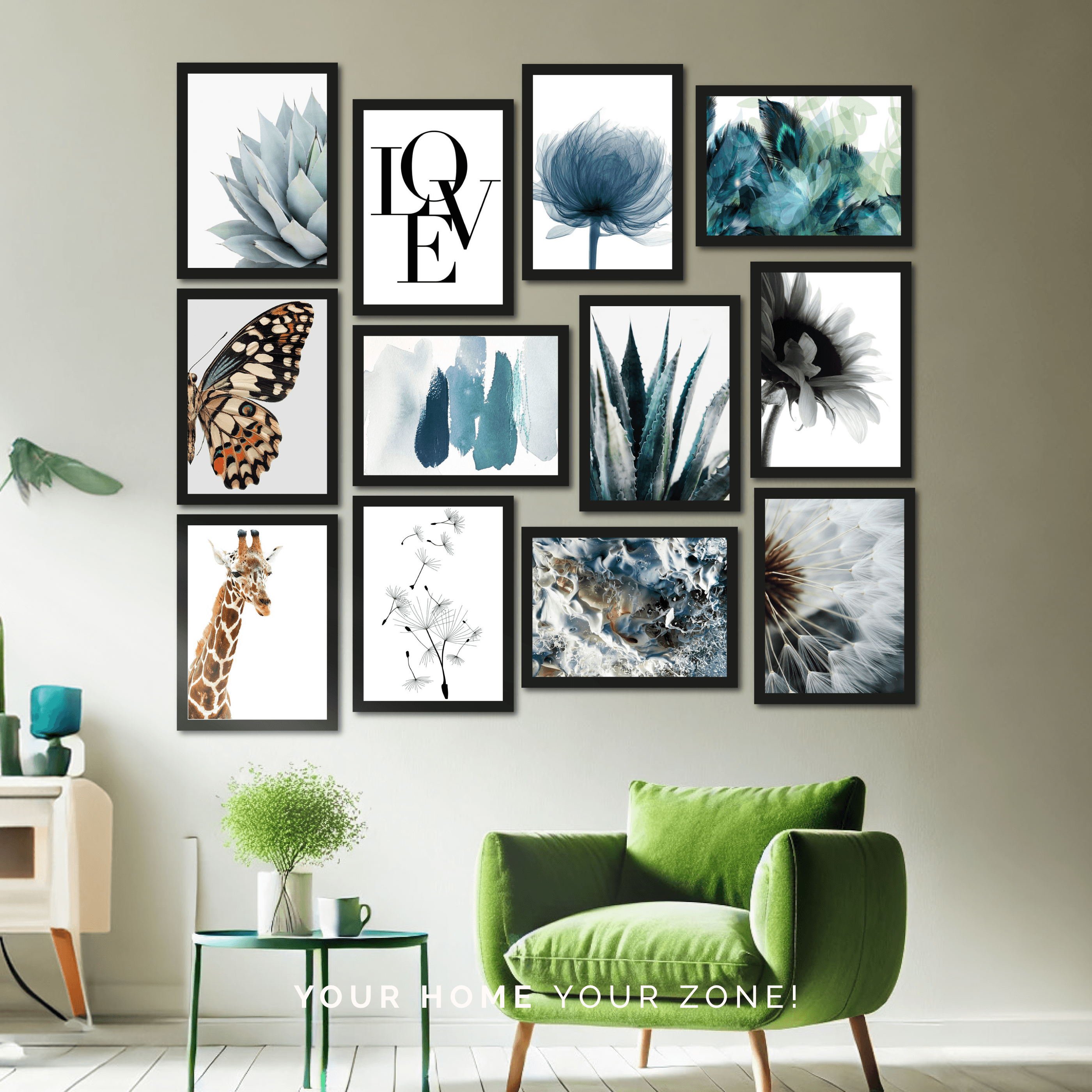 LOVE WİTH NATURE | Duvar Tablo | MDF Tablo