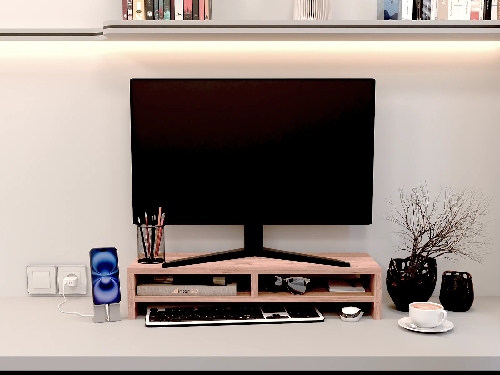 UPPA Masaüstü Organizer Set / TV-Monitör Yükseltici Stand
