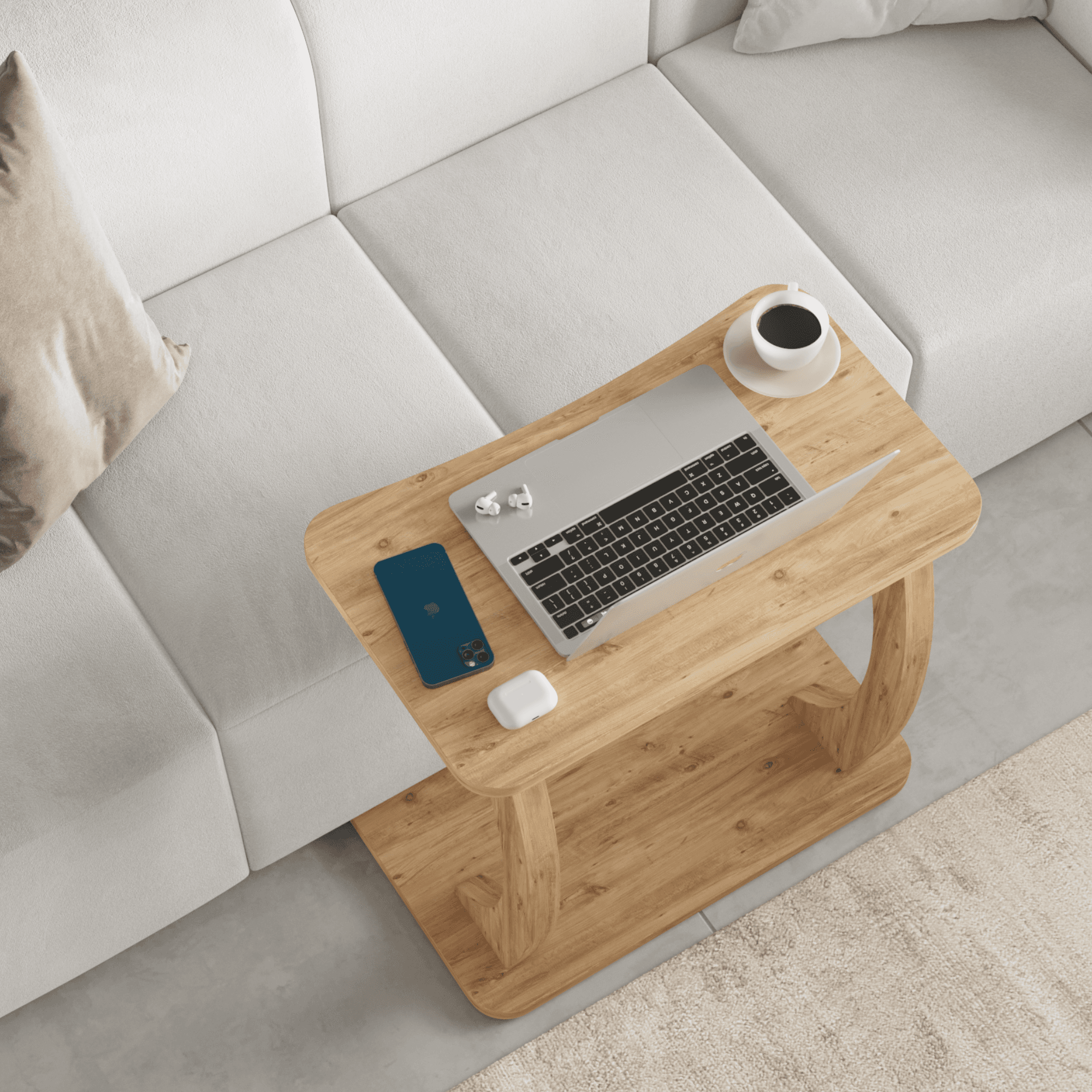 DESK Çift Ayaklı C Tipi Laptop Sehpası