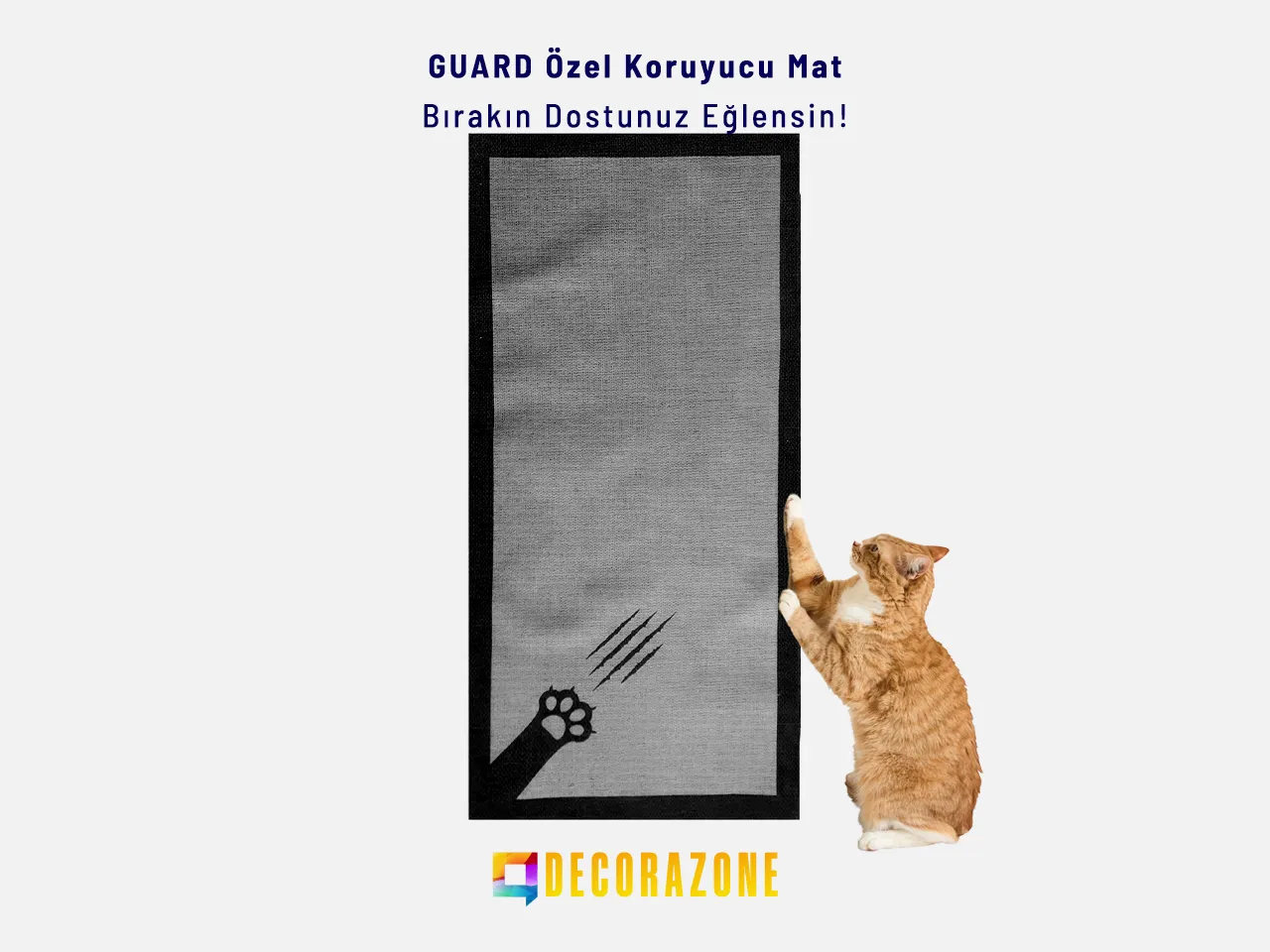 GUARD Kedi Koltuk Tırmala Koruyucu | Tırmalama Matı | Koruyucu Mat - Antrasit