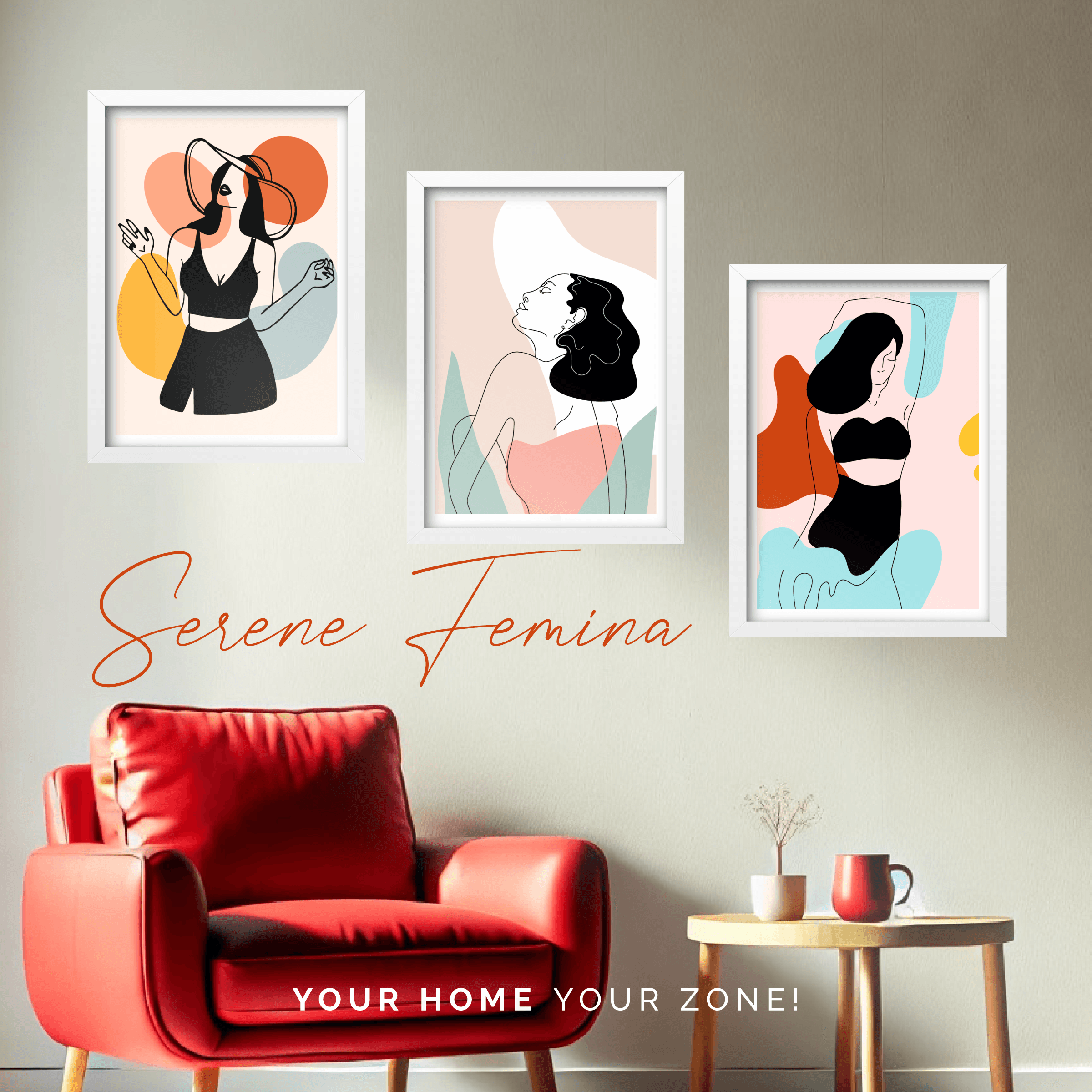 SERENE FEMİNA | MDF Tablo - Duvar Tablosu