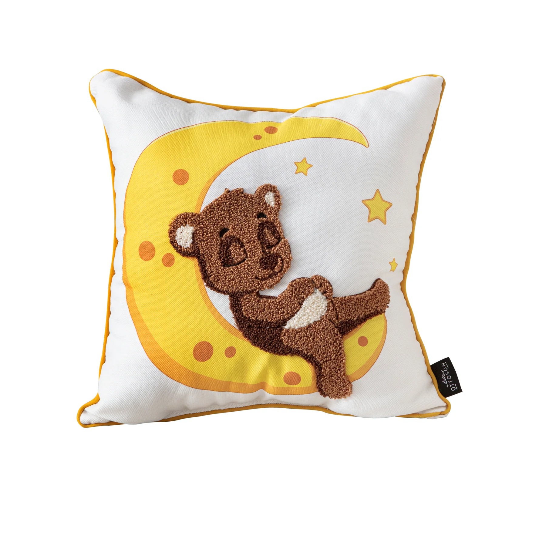 MİNK Çocuk Odası Keten Kırlent Kılıfı Koleksiyonu - Özel İşlemeli Seri - Moni | 35cm*35cm