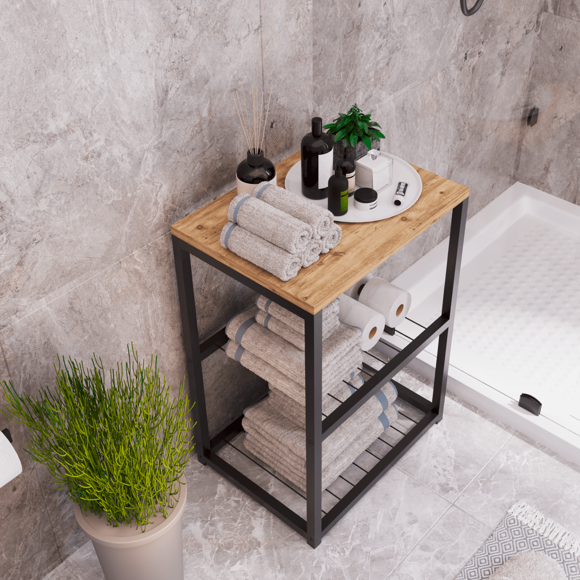 BRAFF Banyo Rafı Organizer Tel Raflı