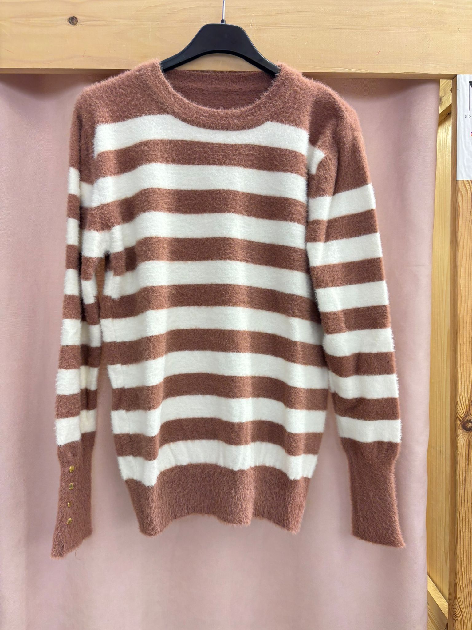 Angora Şerit Desen Kazak