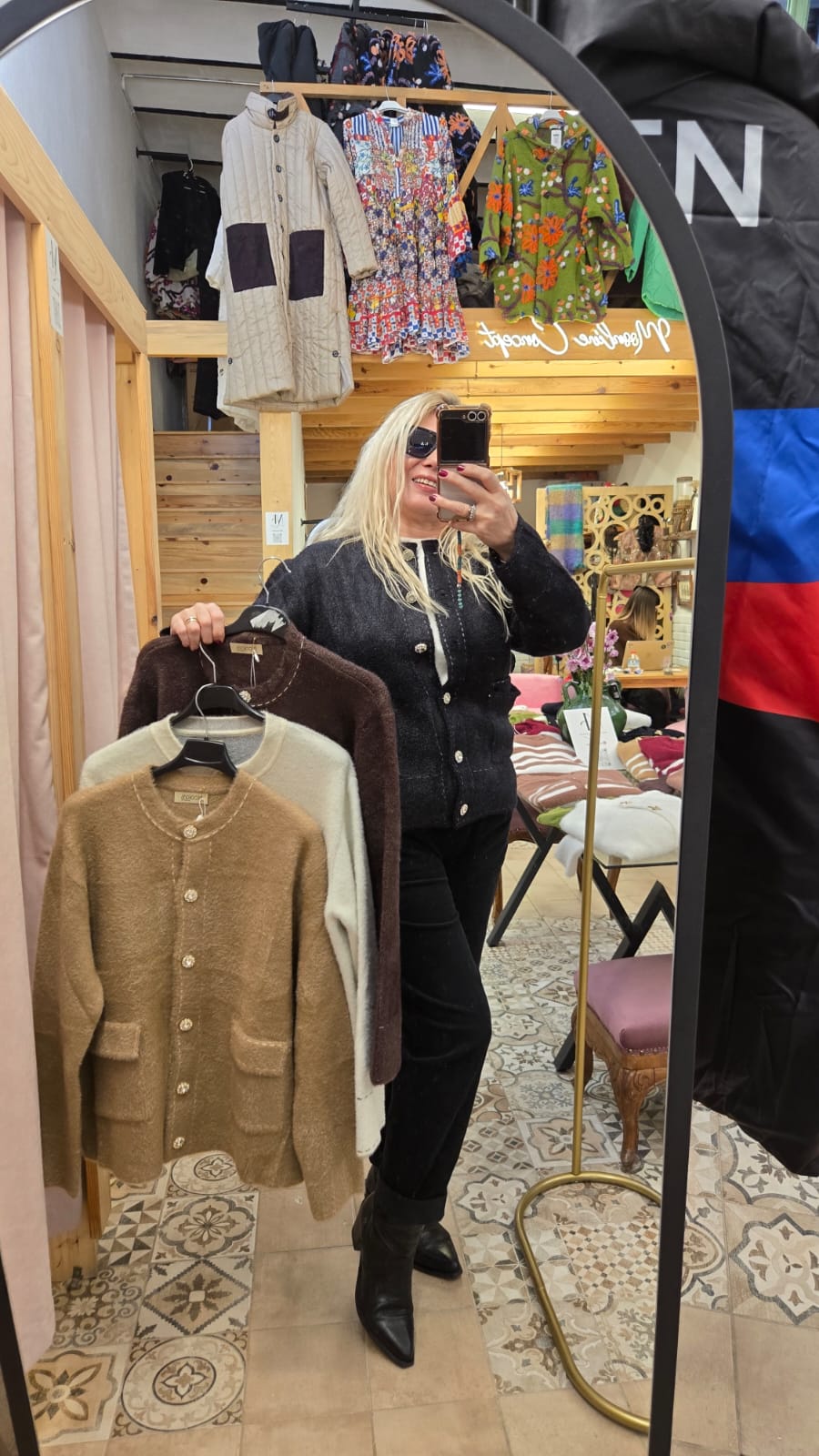 Düğmeli Angora Ceket