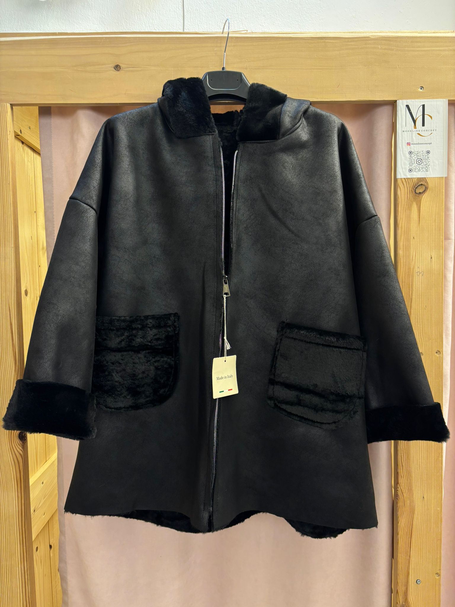 Kürk Detaylı Deri Ceket 