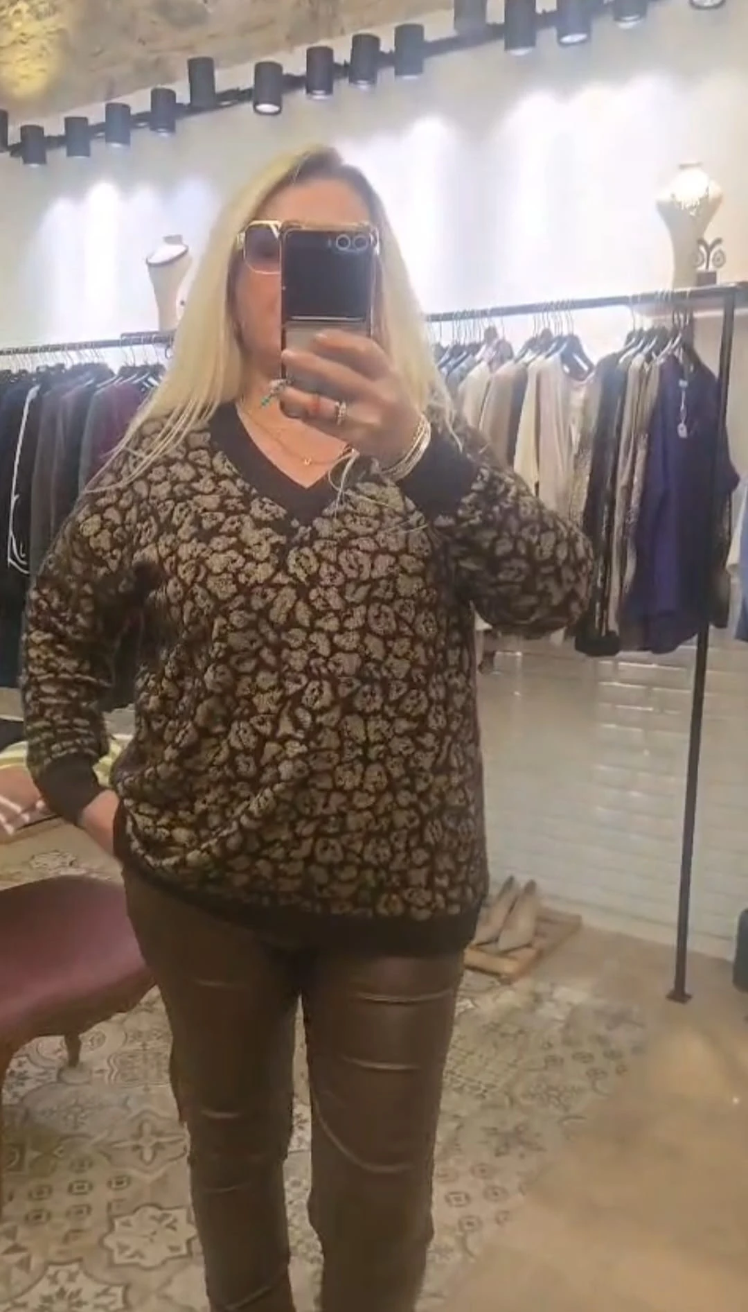 Angora Leopar Desen Kazak