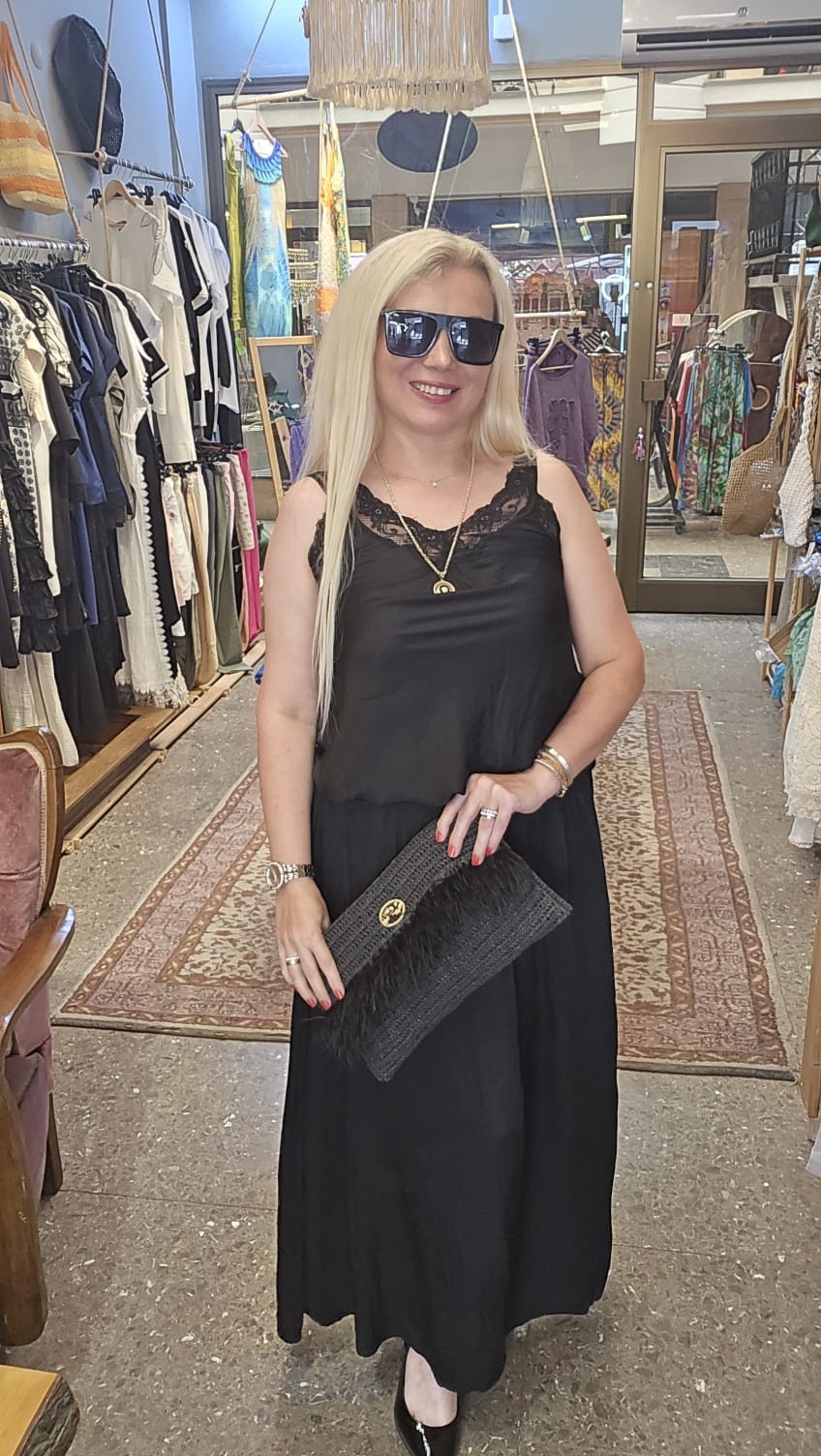 İTALYAN SATEN ATLET - SİYAH