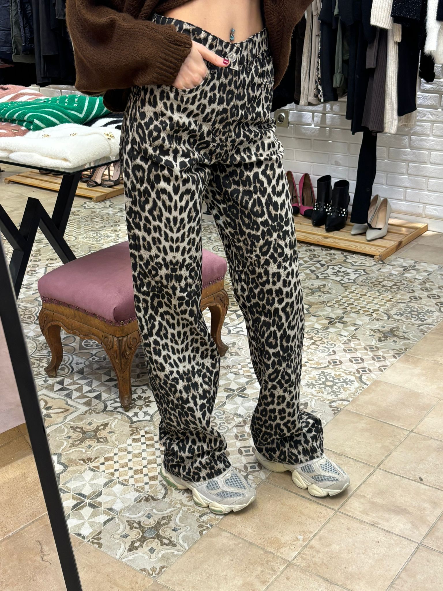 Leopar Desen Pantolon 