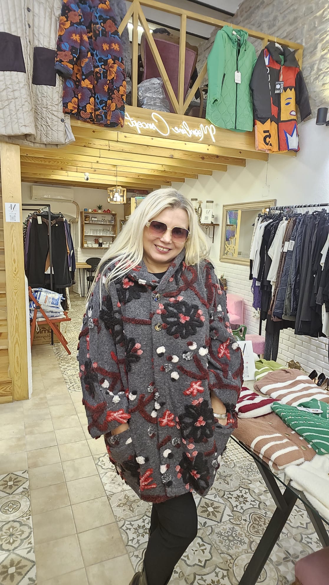 İtalyan Keçe Desenli Ceket