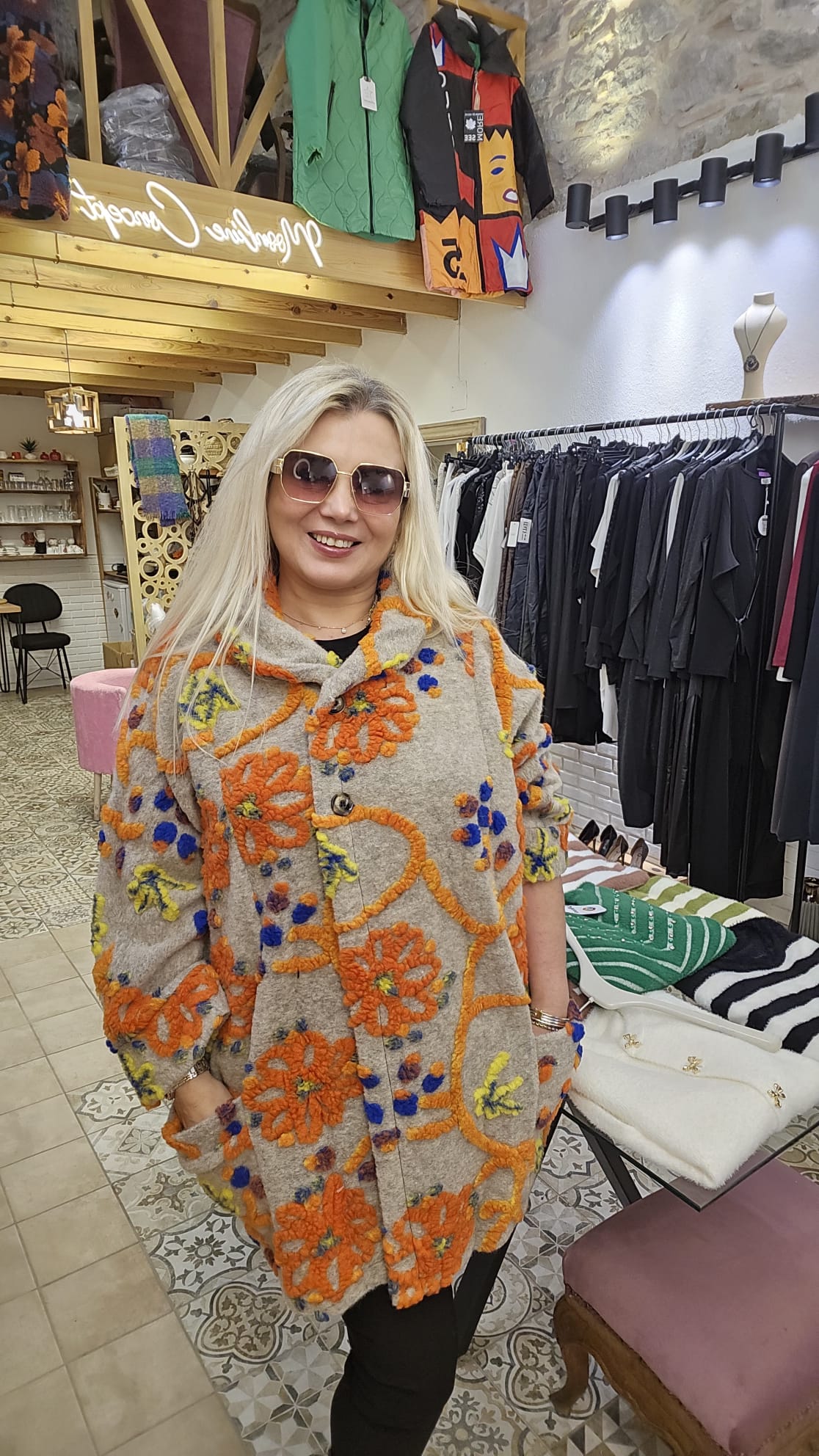 İtalyan Keçe Desenli Ceket