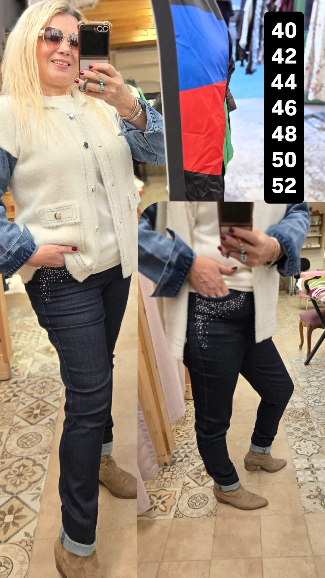 Cep Taş Detaylı Pantolon 