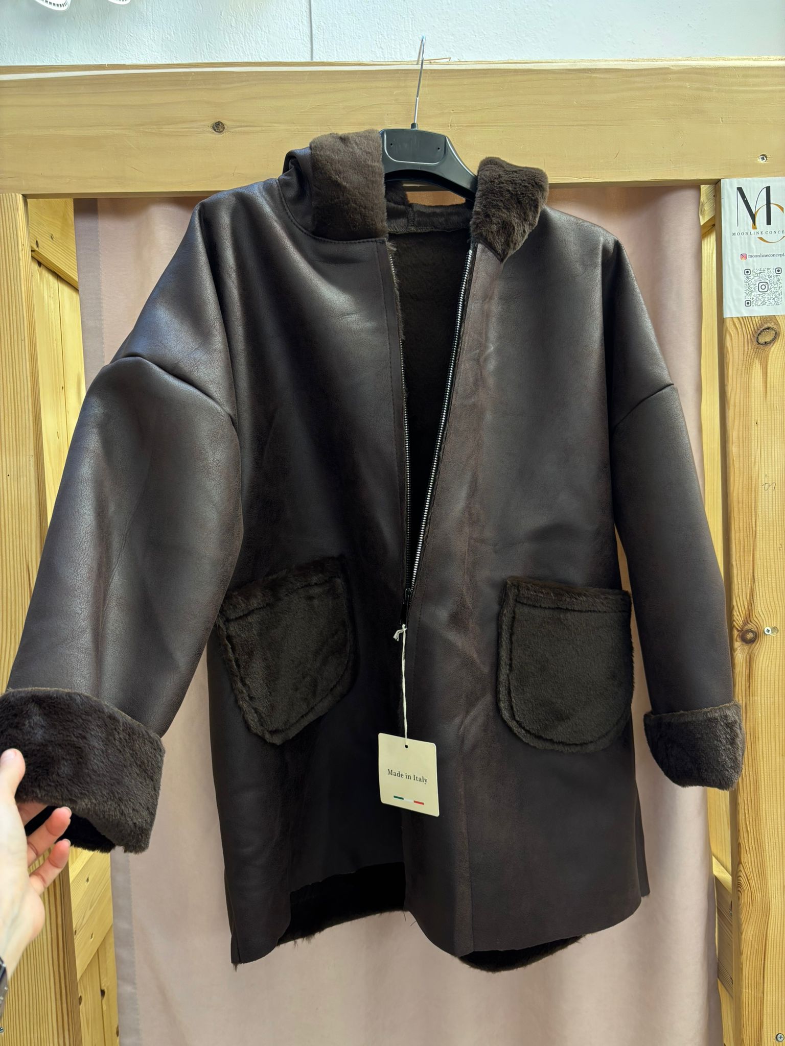 Kürk Detaylı Deri Ceket 