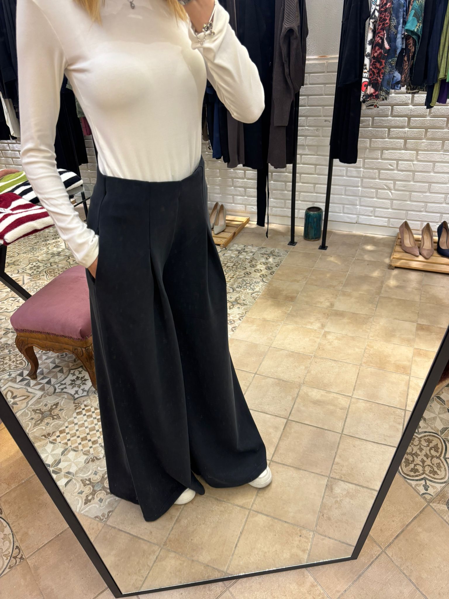 Oysho Kumaş Pile Detay Cepli Pantolon