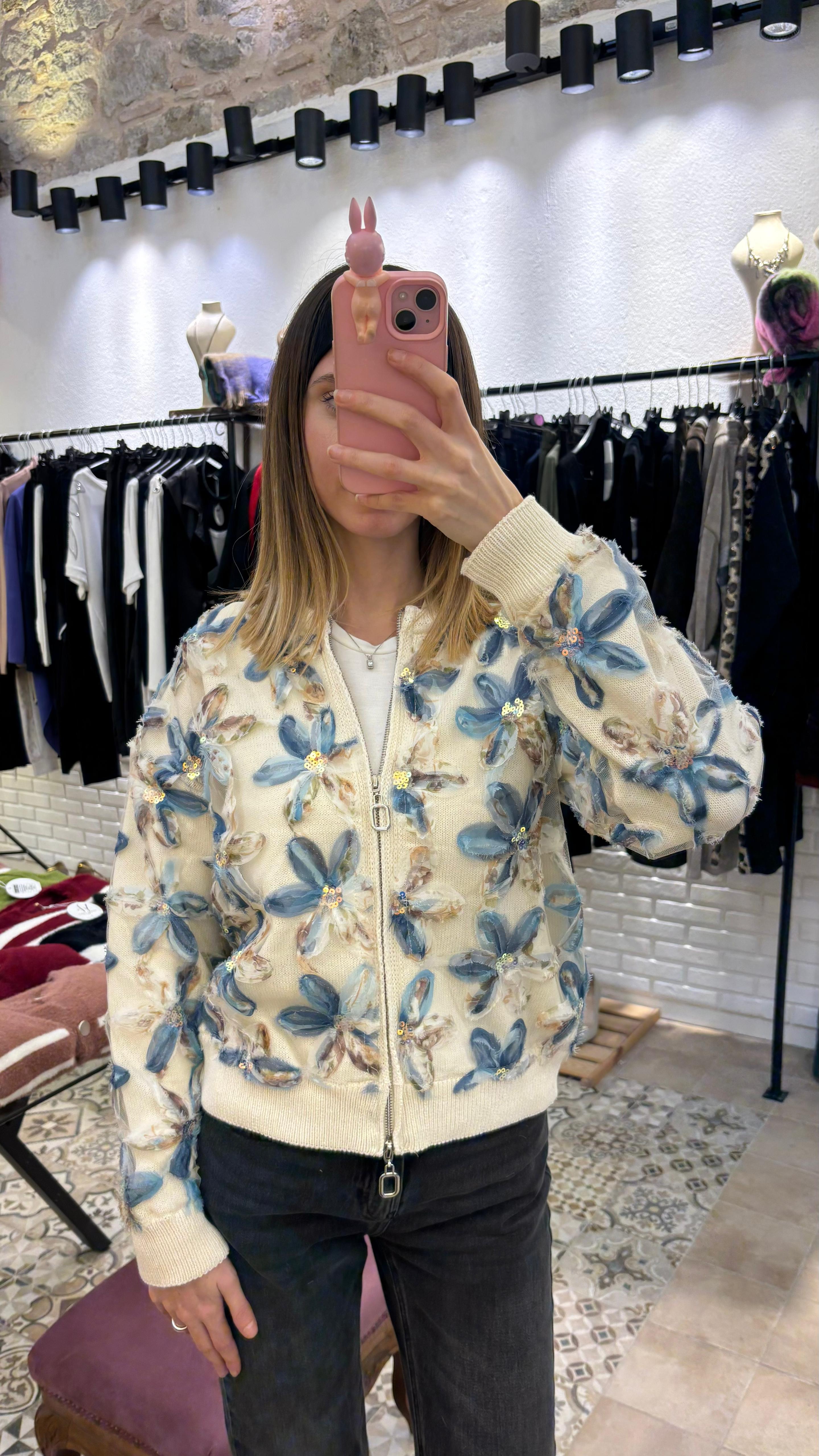 Premium Çiçek Detaylı Ceket