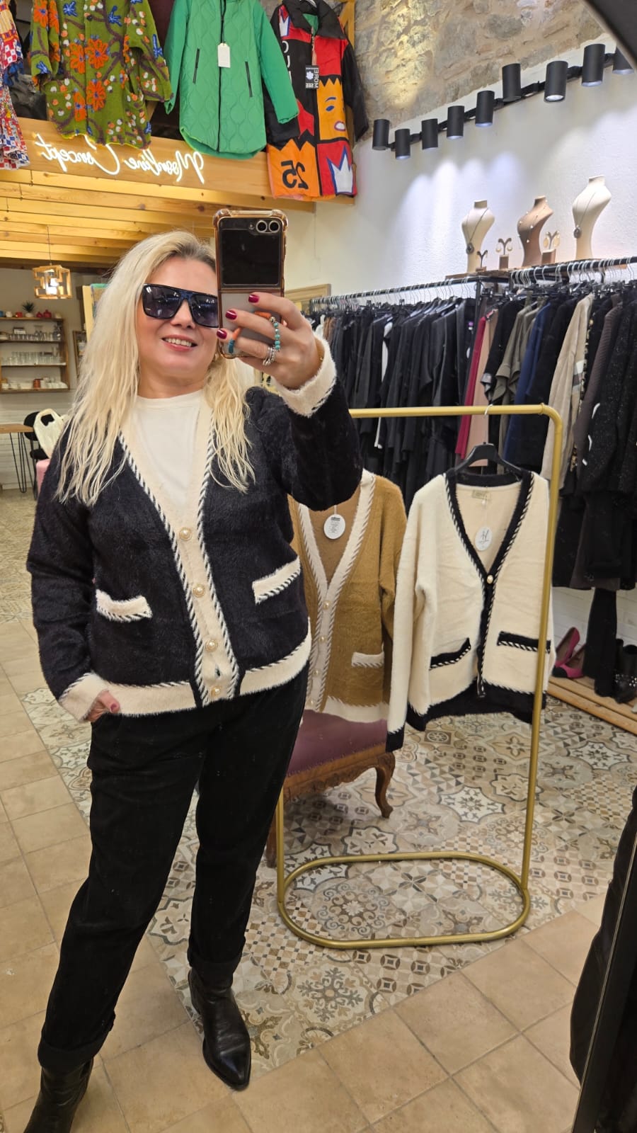 Angora Düğmeli Ceket