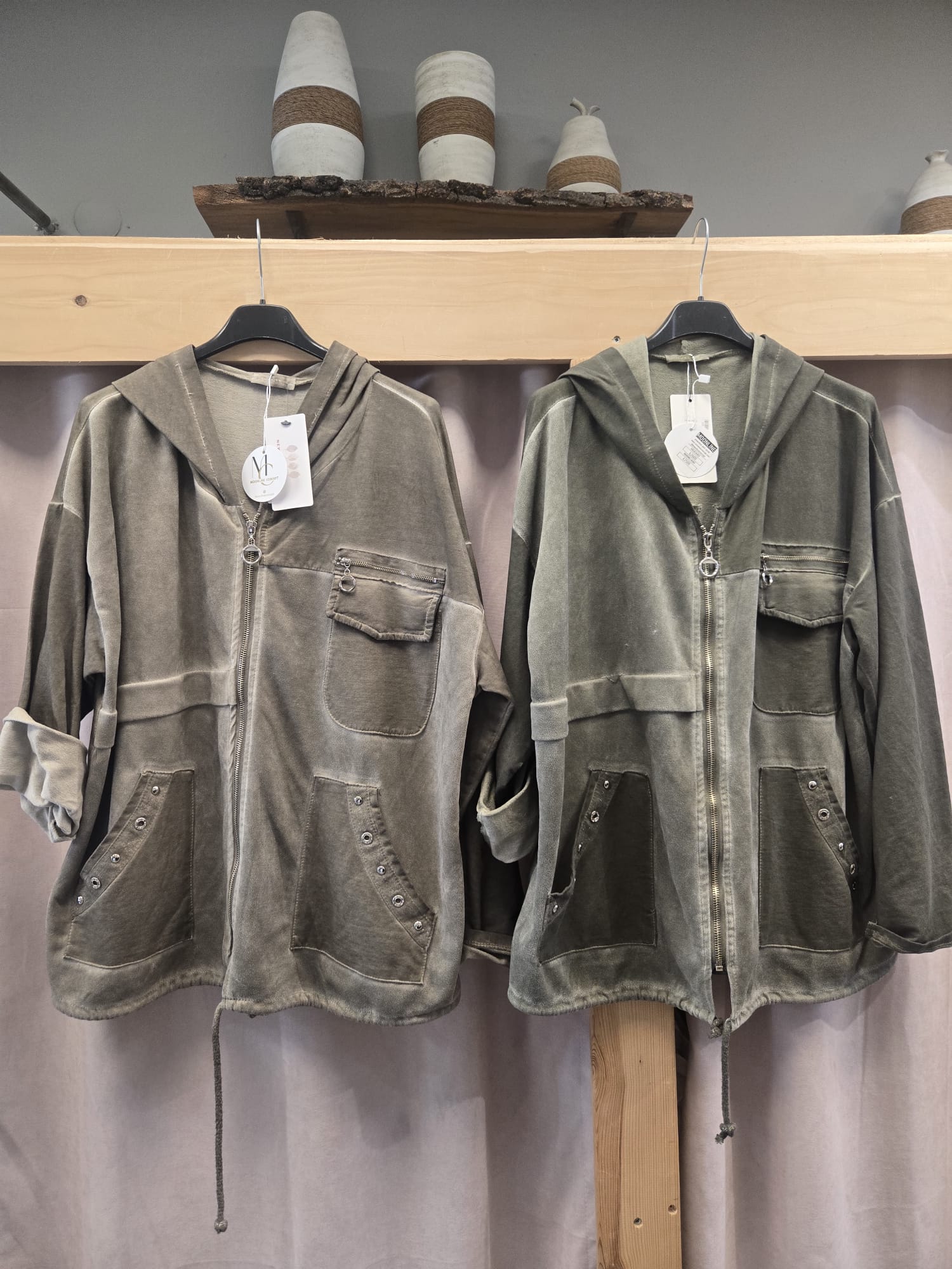 Kapüşonlu Fermuarlı Ceket