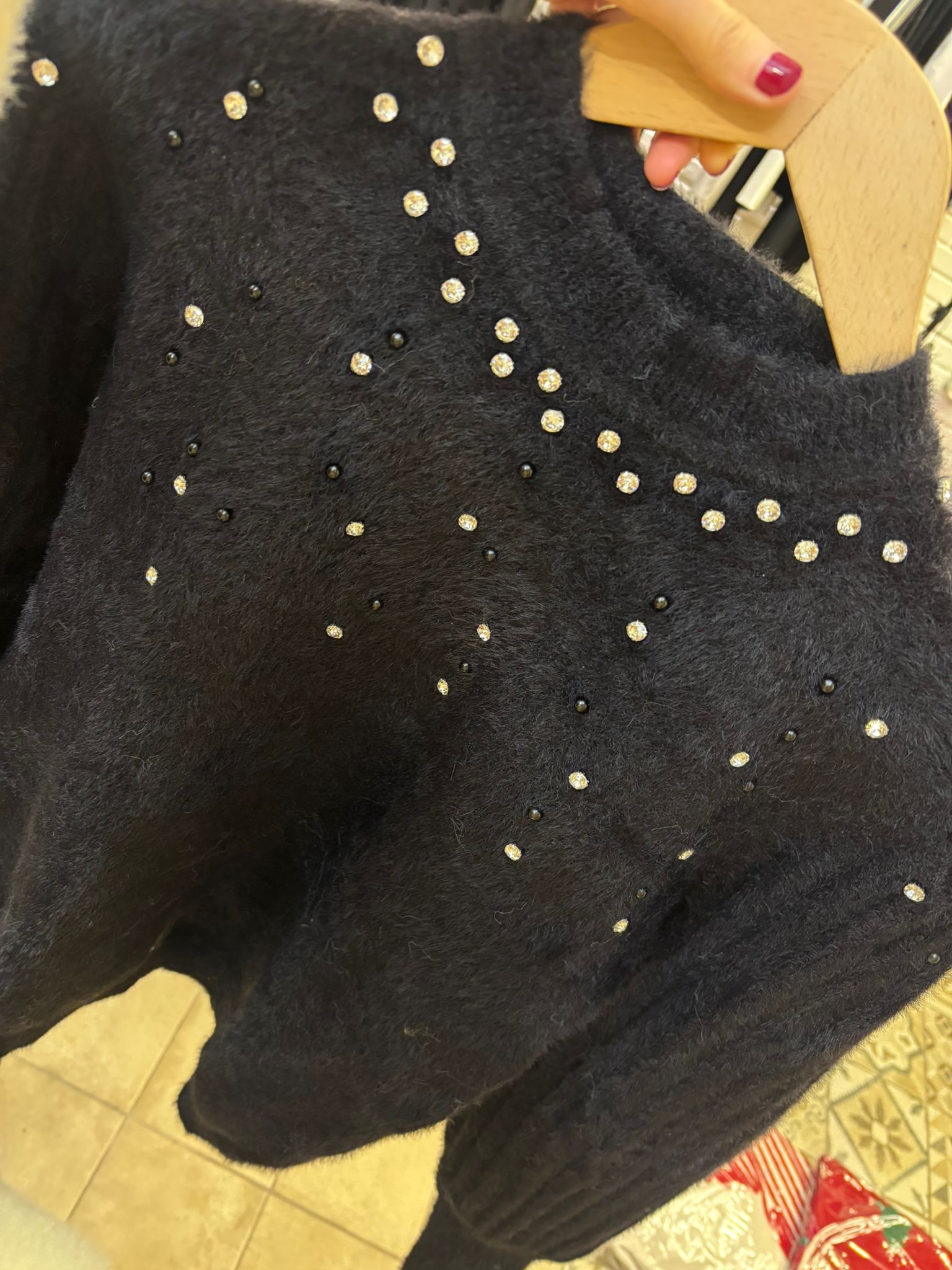 Angora Taş Detaylı Kazak