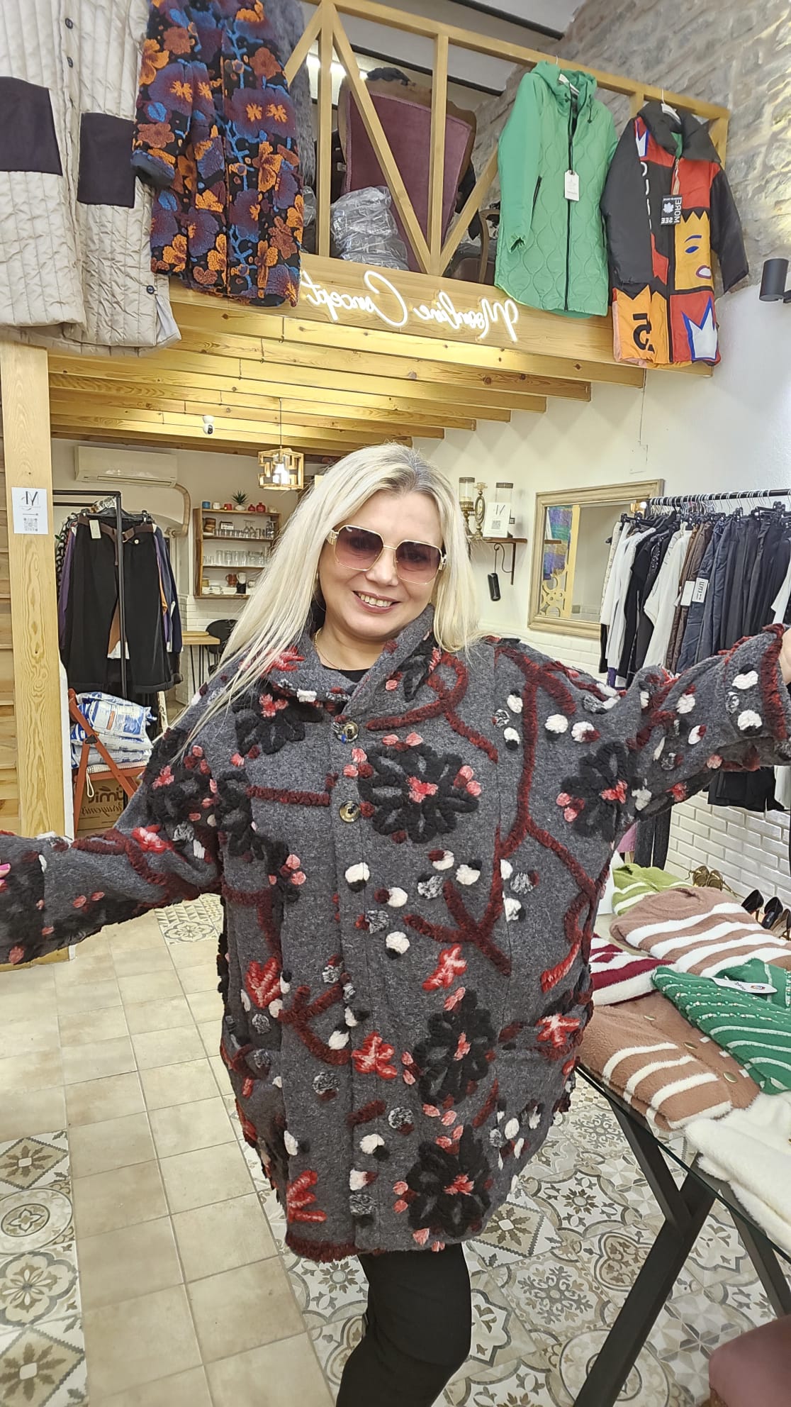 İtalyan Keçe Desenli Ceket