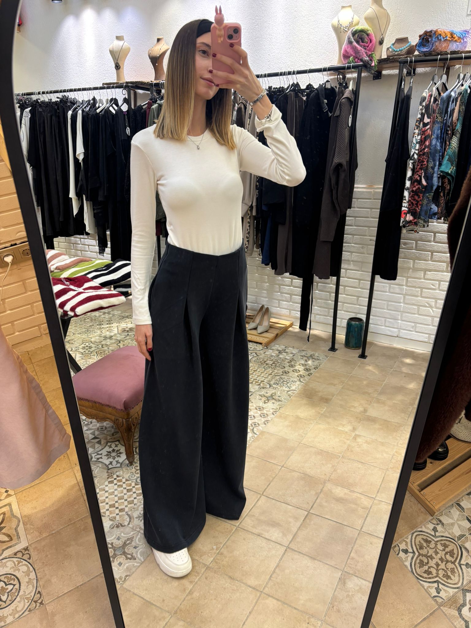 Oysho Kumaş Pile Detay Cepli Pantolon