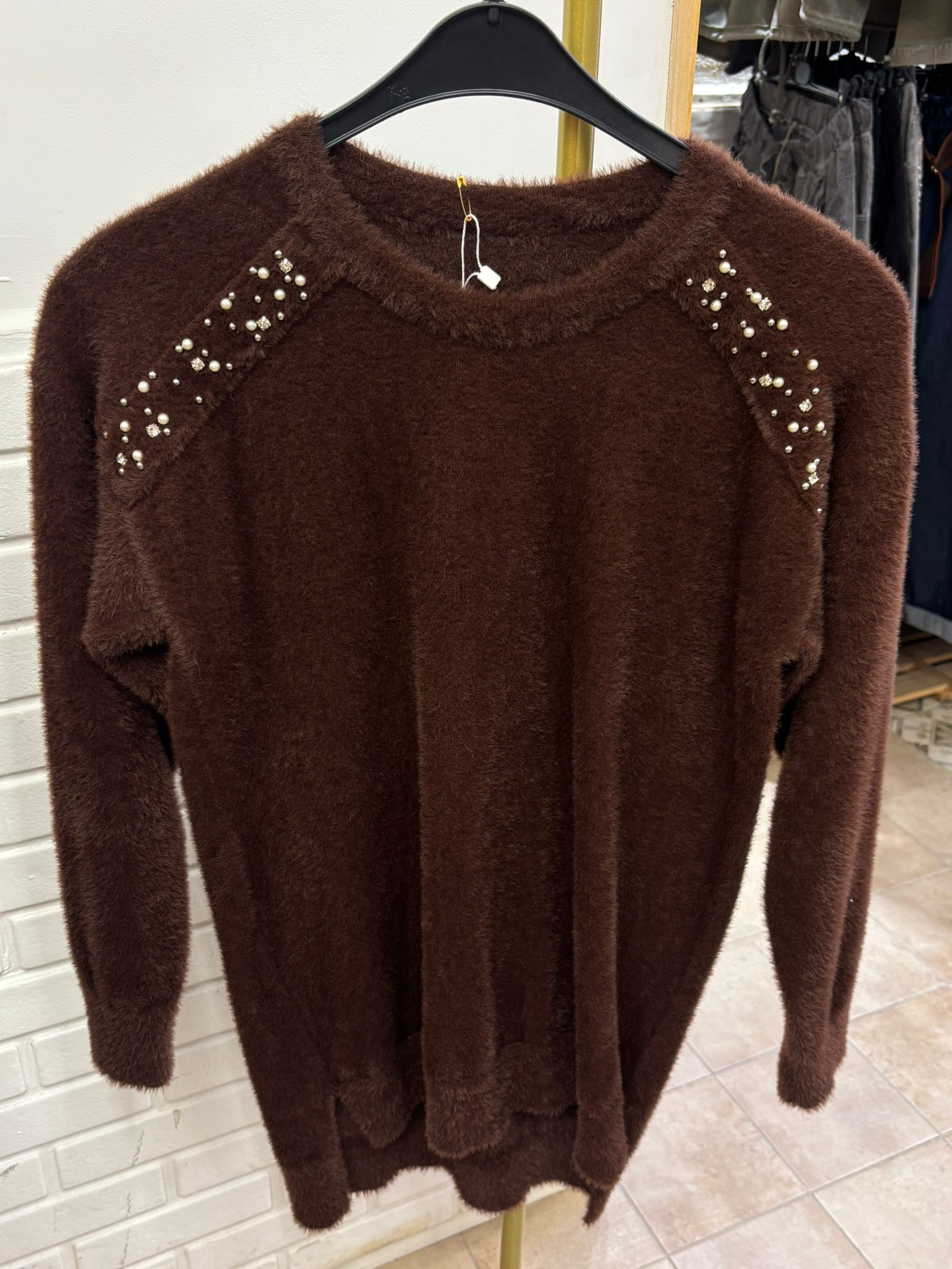 Angora Taş Detaylı Kazak 