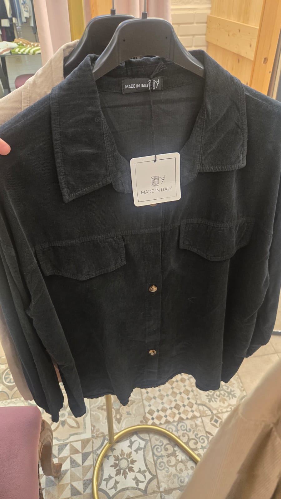 Fitilli Kadife Gömlek 