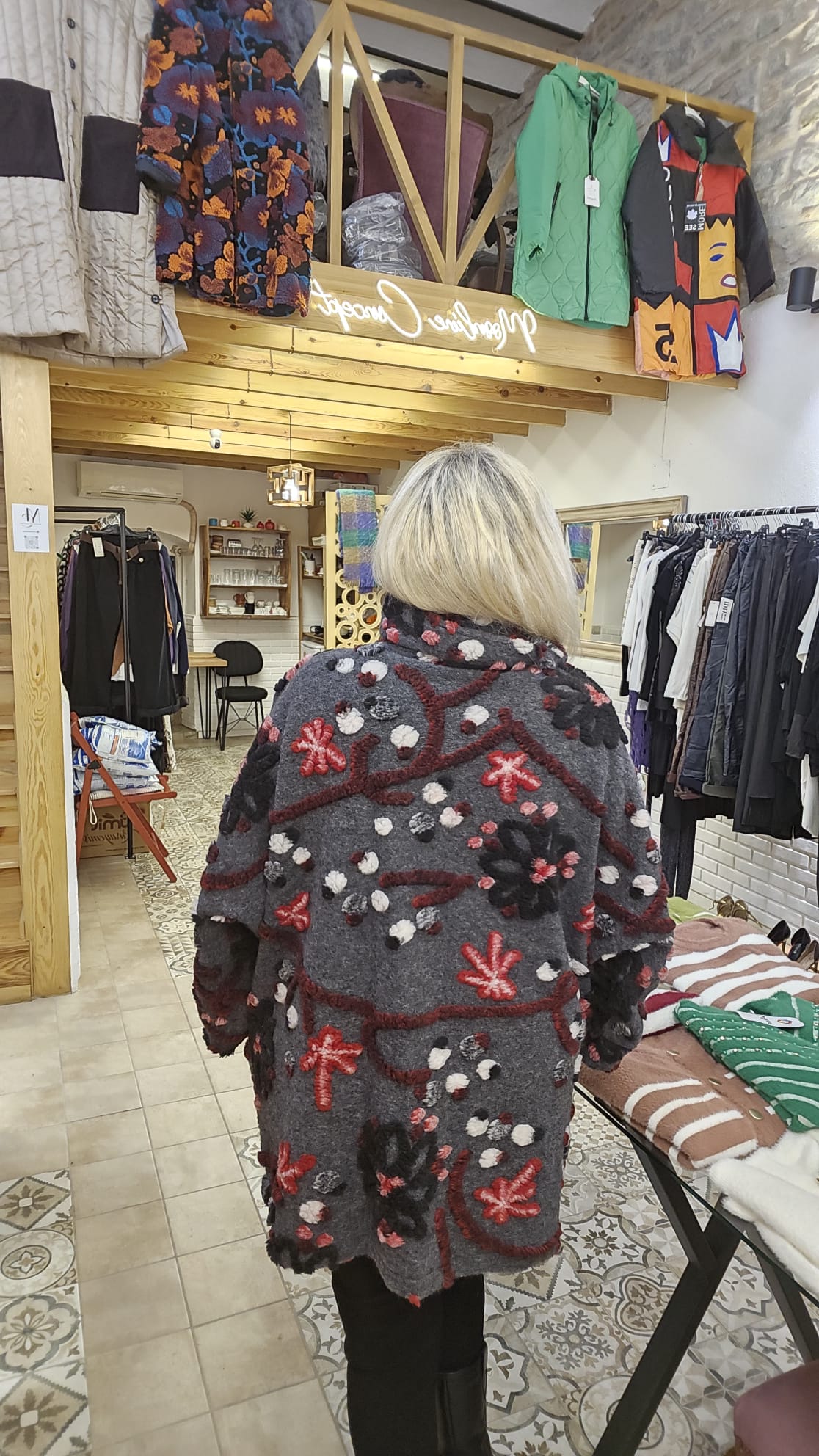 İtalyan Keçe Desenli Ceket