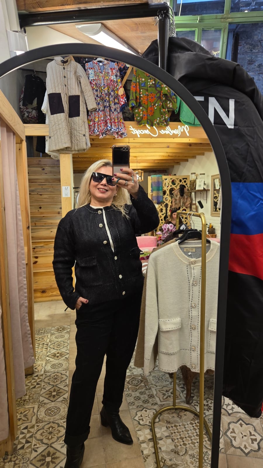 Düğmeli Angora Ceket