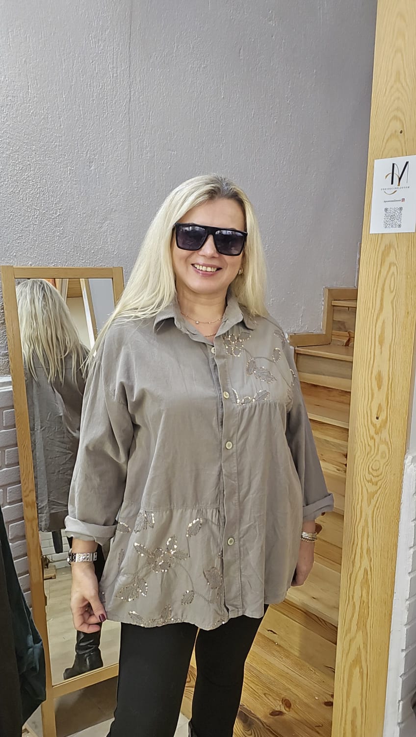 Fitilli Kadife Gömlek 