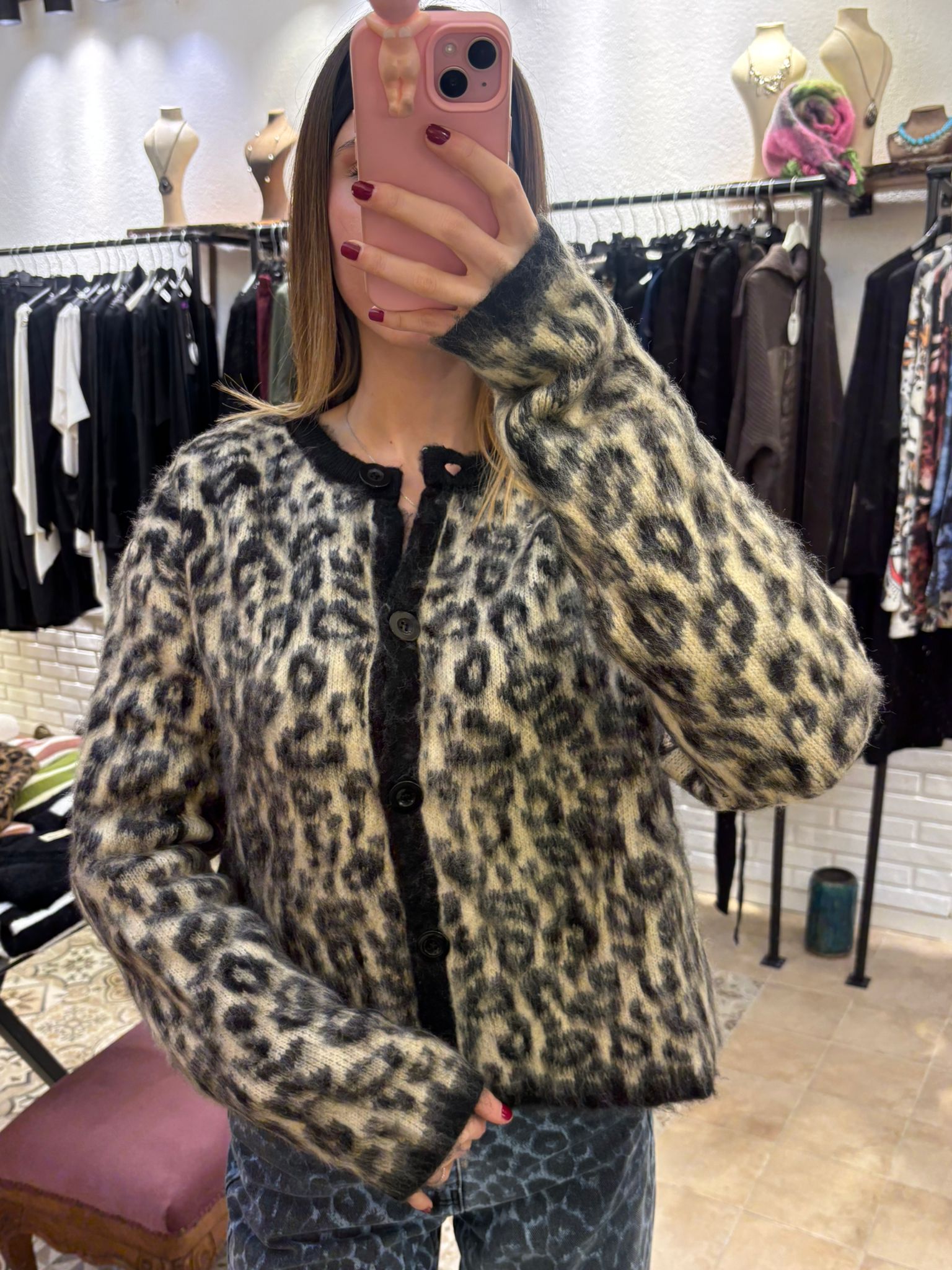 Yumoş Leopar Hırka