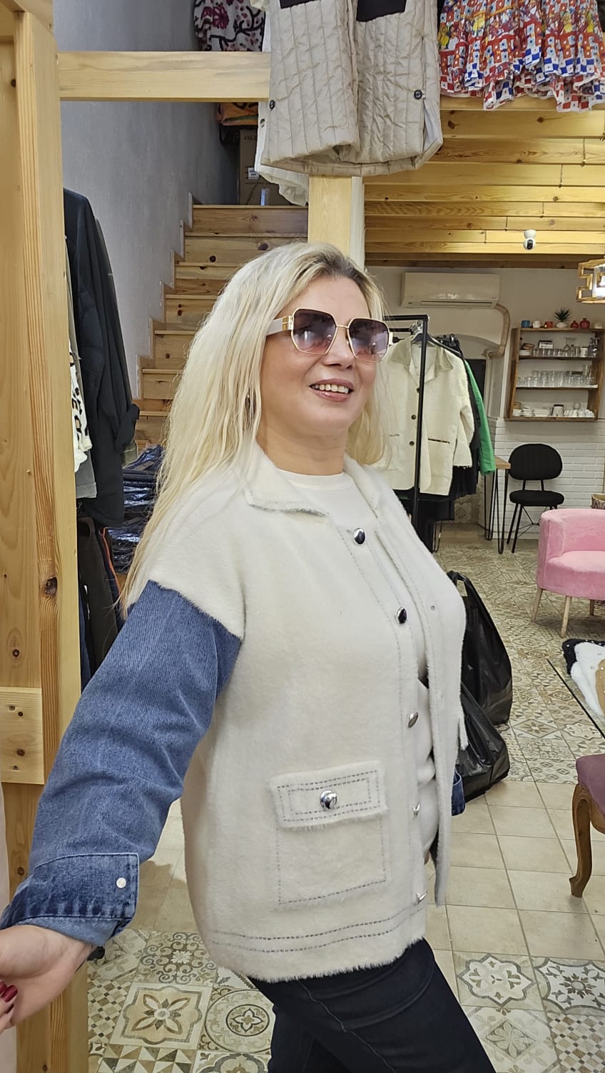 Kot Detay Angora Hırka 