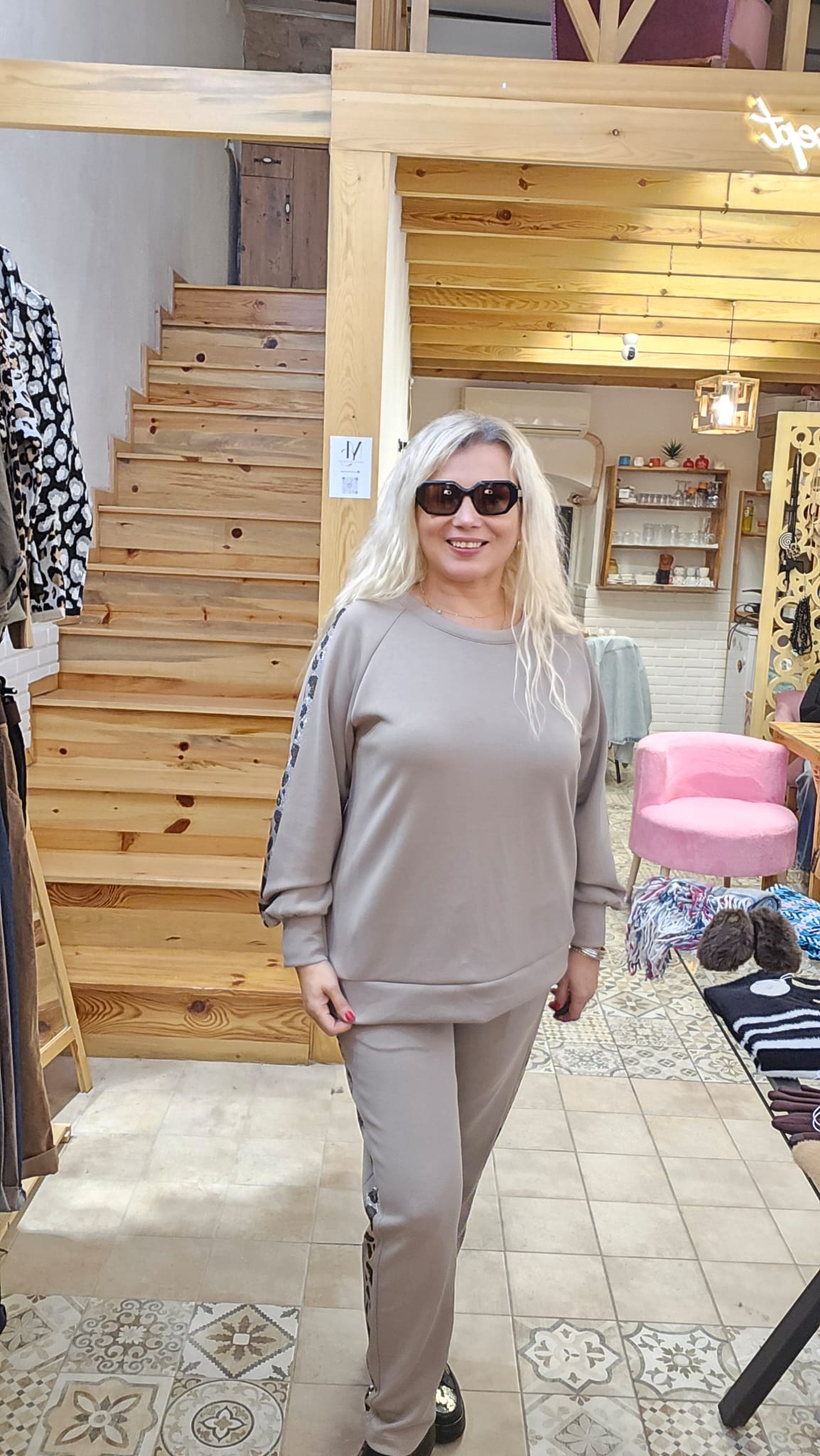 İtalyan Oysho Kumaş Eşofman Takımı 