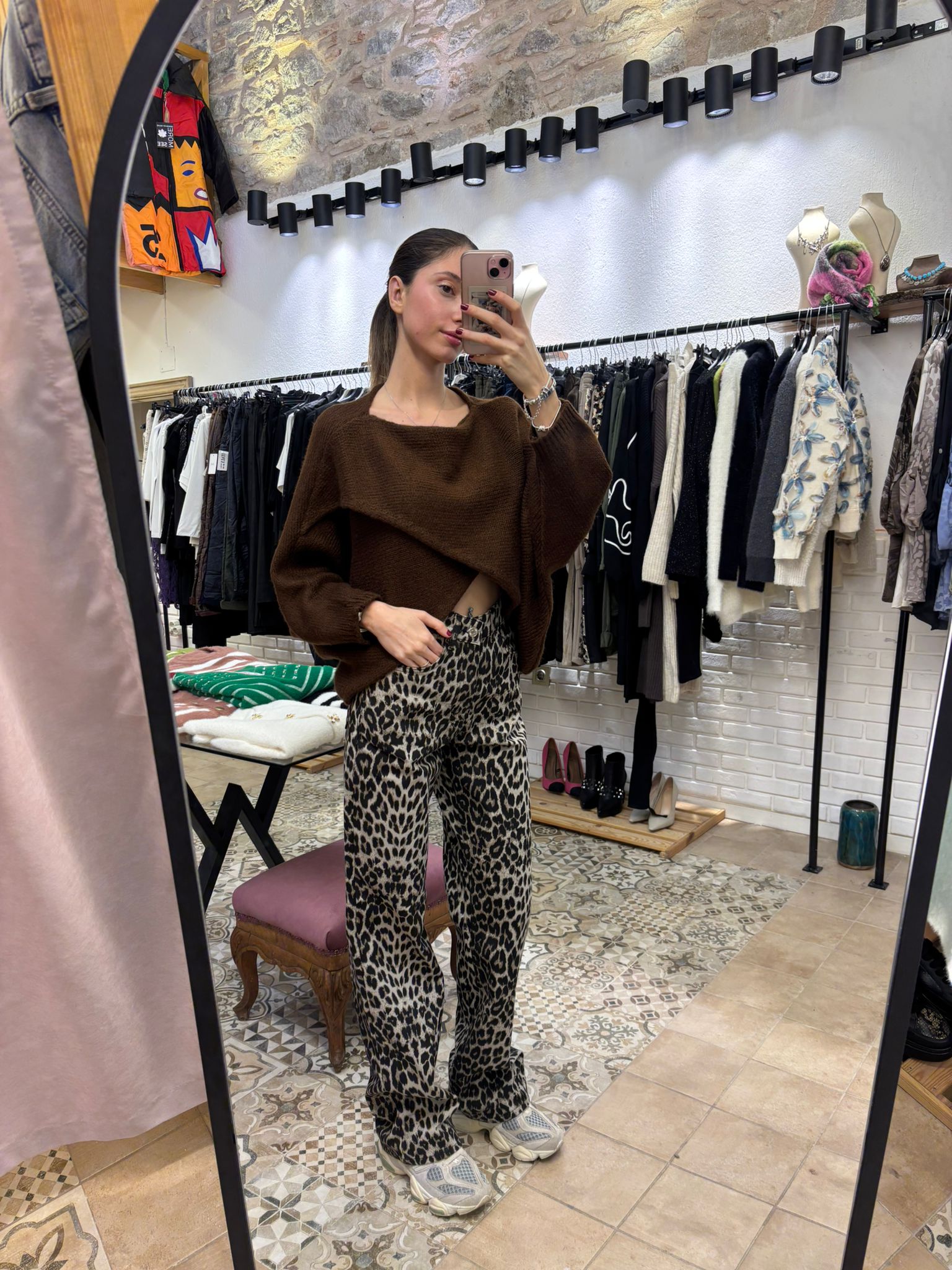 Leopar Desen Pantolon 