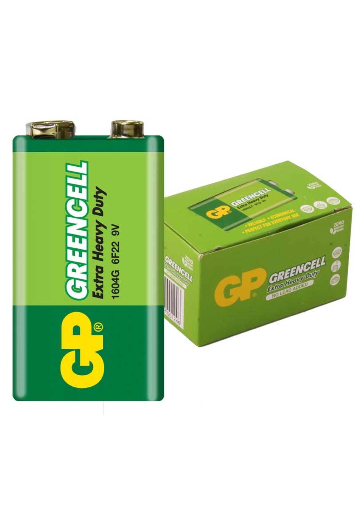 "5 PAKET" 1604G-B GREENCELL 9 VOLT PİL (10'LU 5 PAKET)