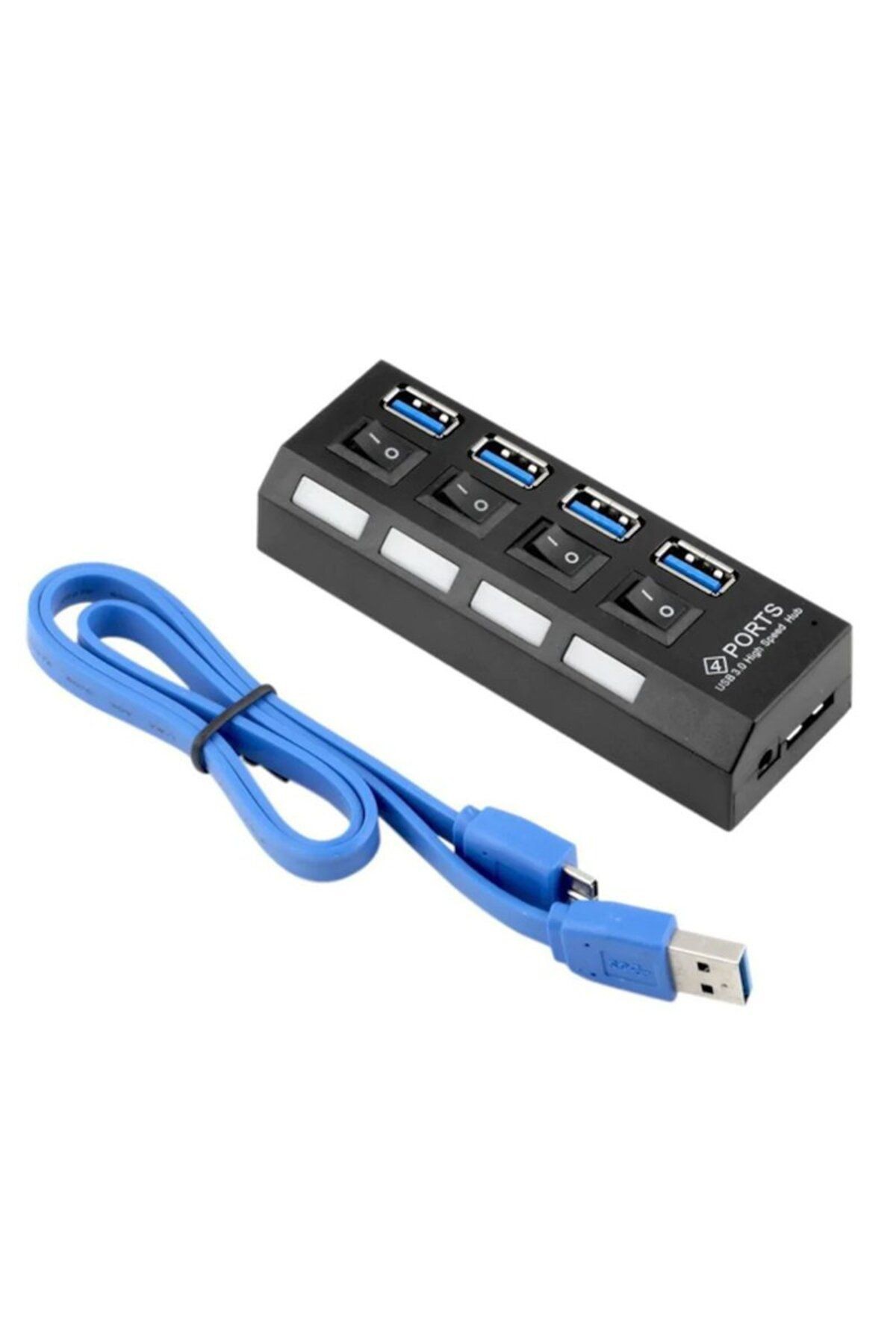 5'li POWERMASTER PM-11365 4 PORT ANAHTARLI USB 3.0 30 CM KABLOLU USB HUB ÇOKLAYICI