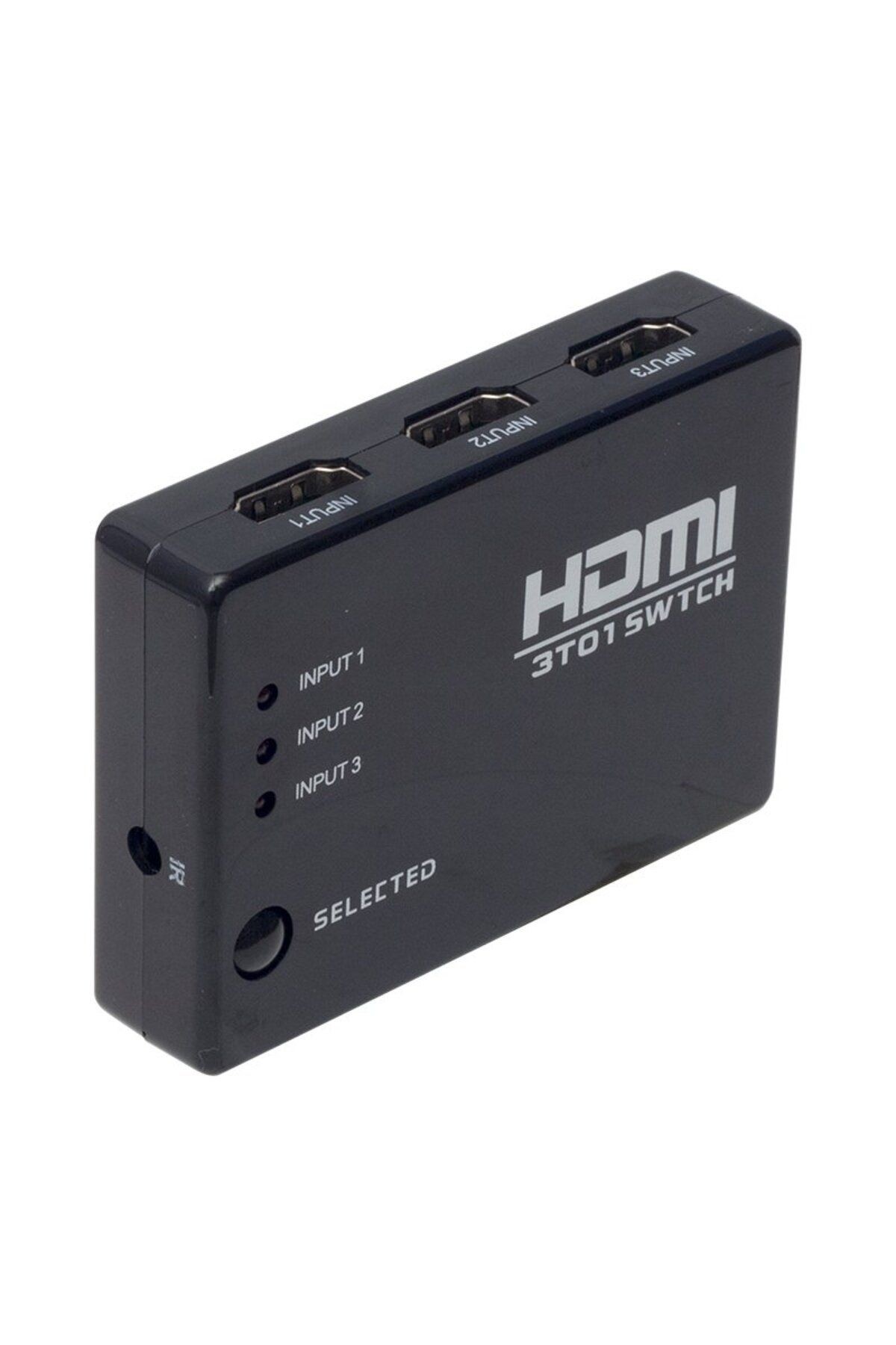 PM-6853 3 GİRİŞ 1 ÇIKIŞ HDMI SWITCHER TOPLAYICI KUMANDALI ADAPTÖRSÜZ